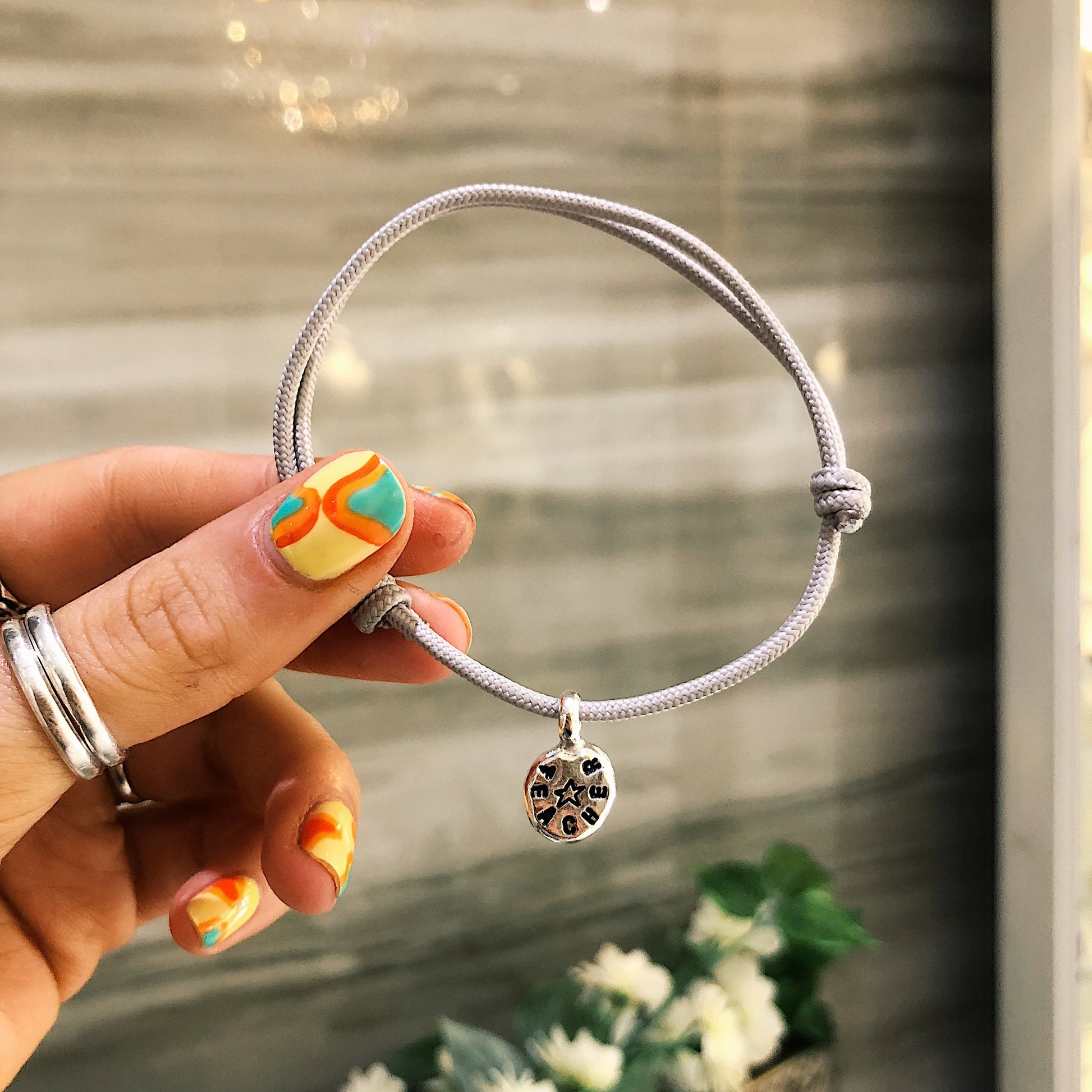 Star Teacher Sterling Silver Rope Bracelet