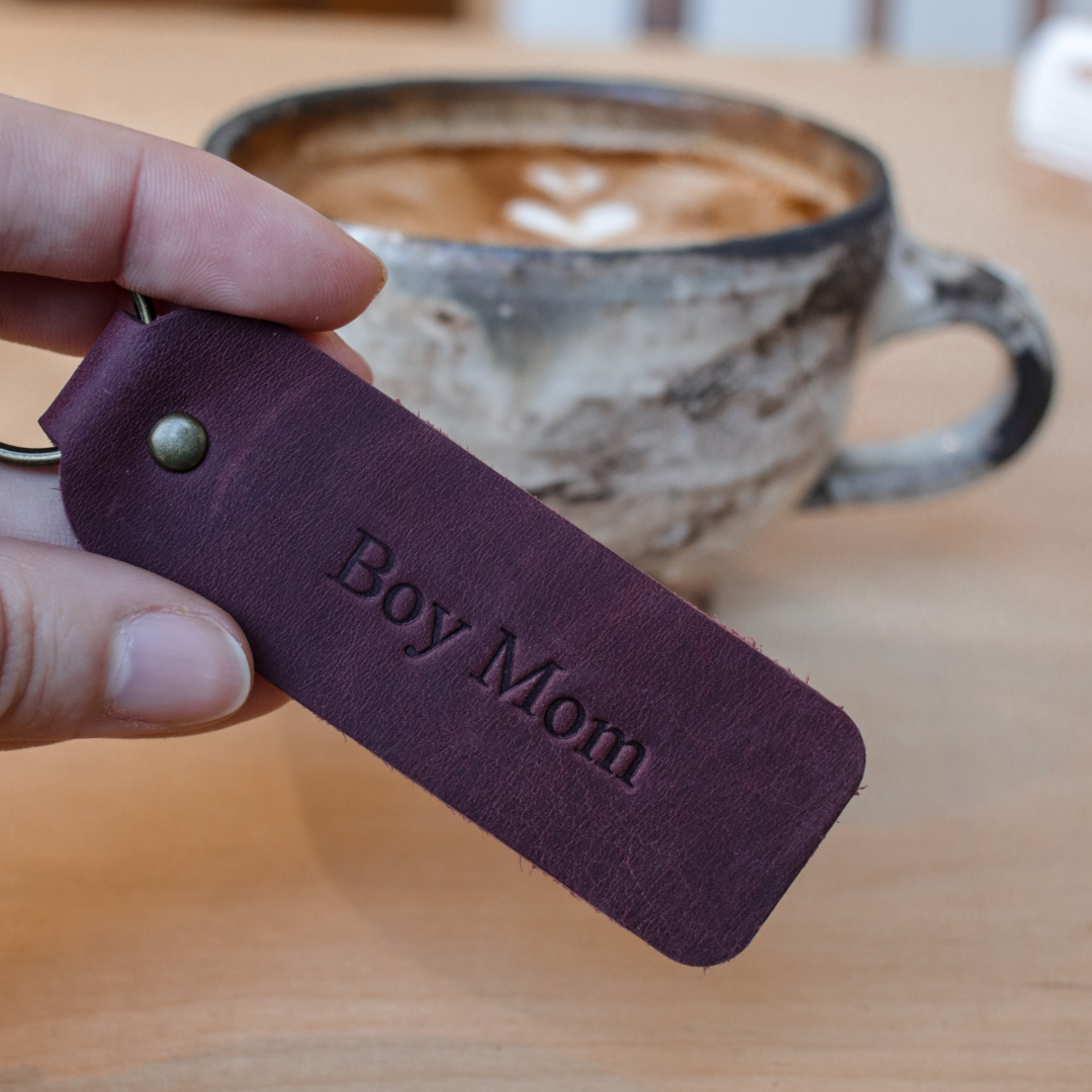 Mother's Day Leather Keyring