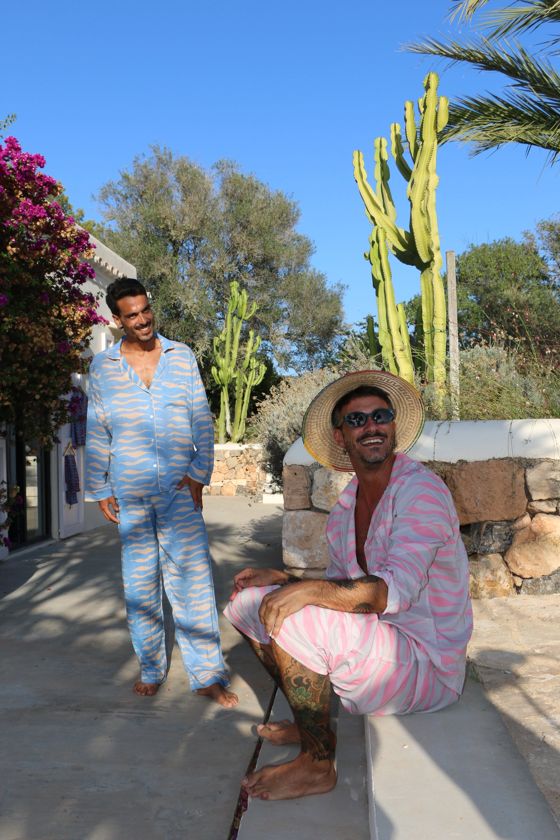 Can Rose Baby Pink Tiger Stripe Pyjama Set