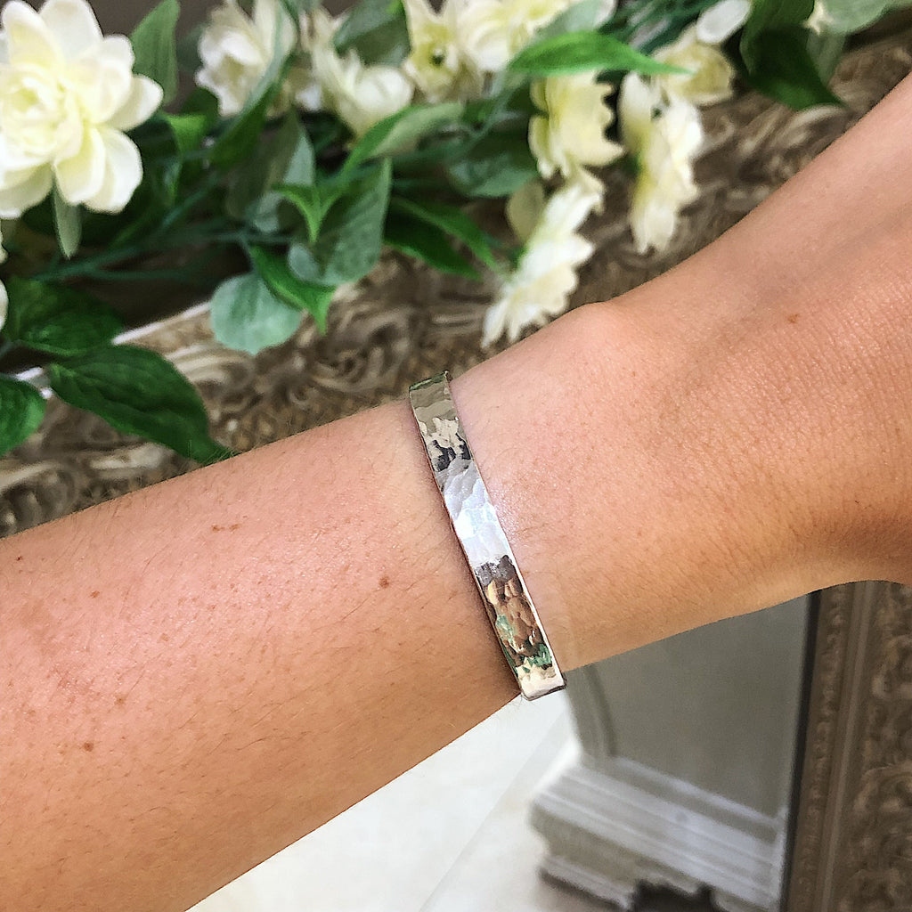 Hammered Sterling Silver Cuff Bracelet