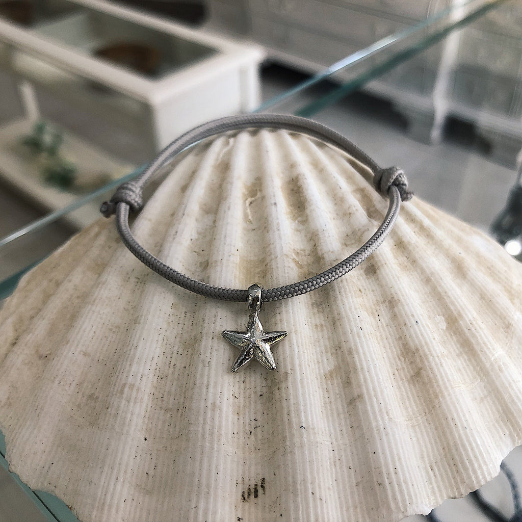 Starfish Rope Bracelet in Recycled Sterling Silver