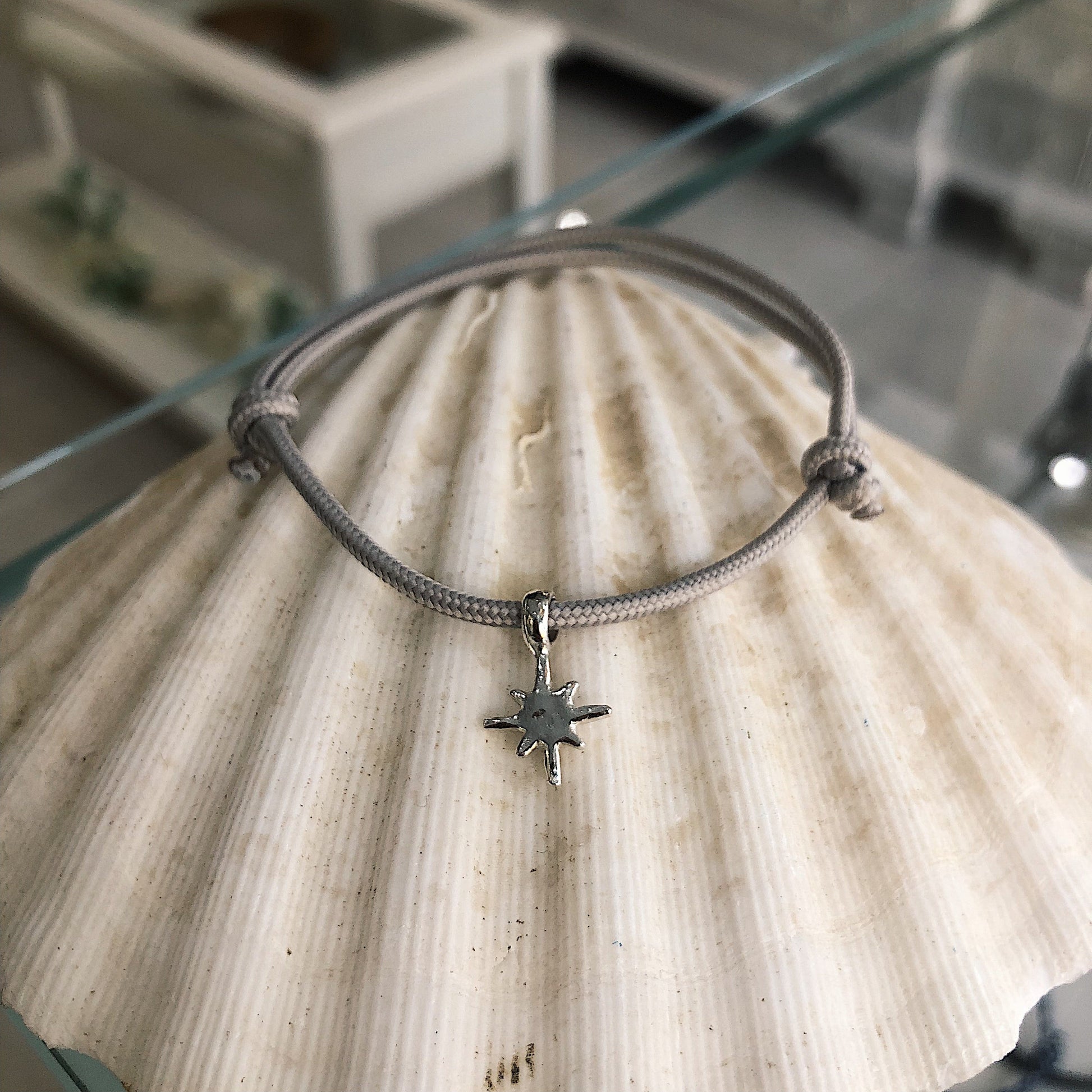 North Star Rope Bracelet in Recycled Silver