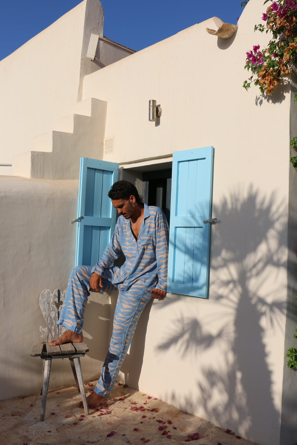 Unisex Ondas Modal Top and Bottom Set Pyjama