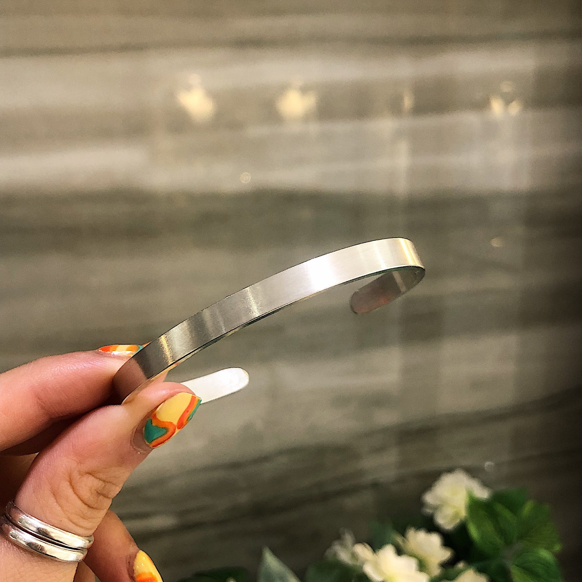 Sterling Silver Plain Cuff Bracelet