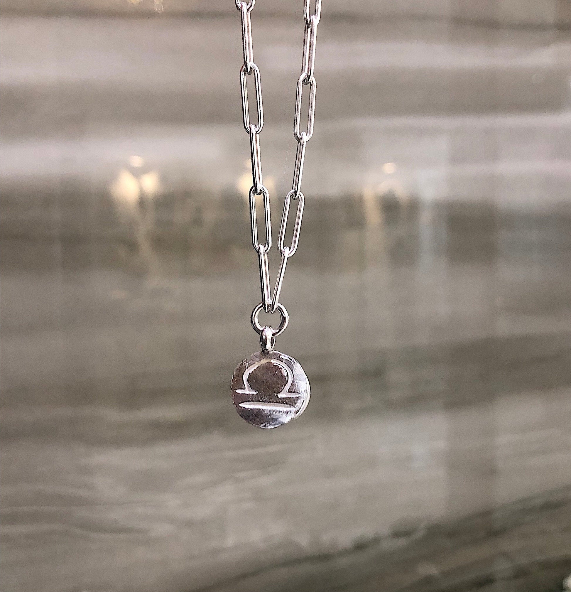 Star Sign Trace Chain Necklace in Sterling Silver