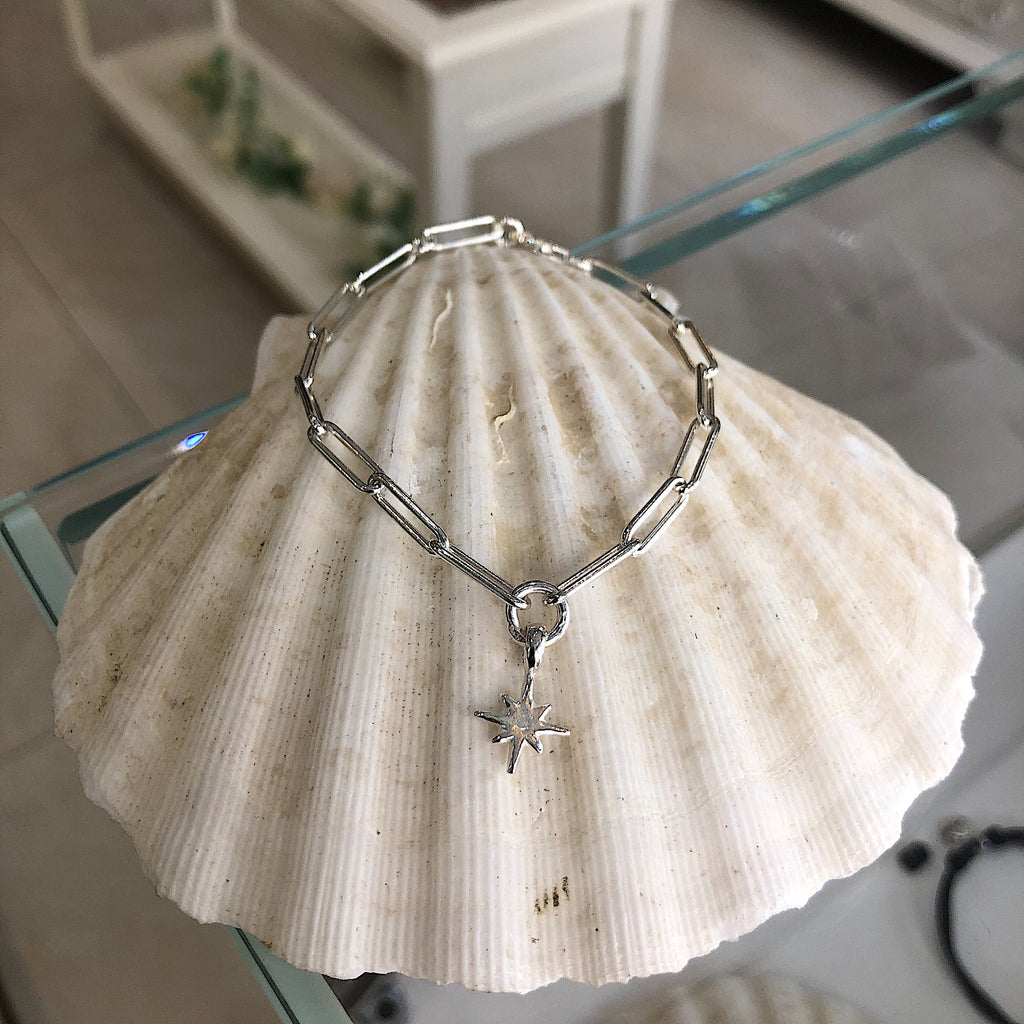 North Star Trace Chain Bracelet in Sterling Silver