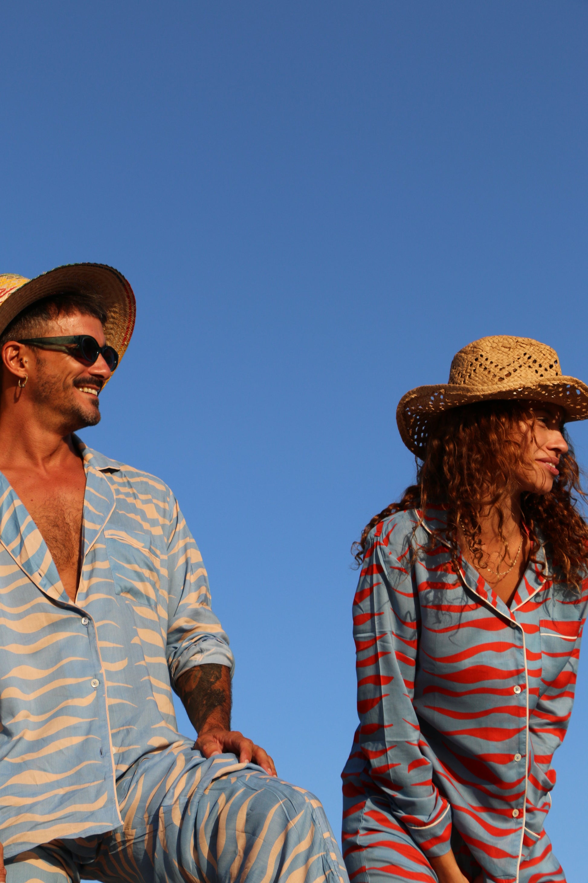 Unisex Ondas Modal Top and Bottom Set Pyjama