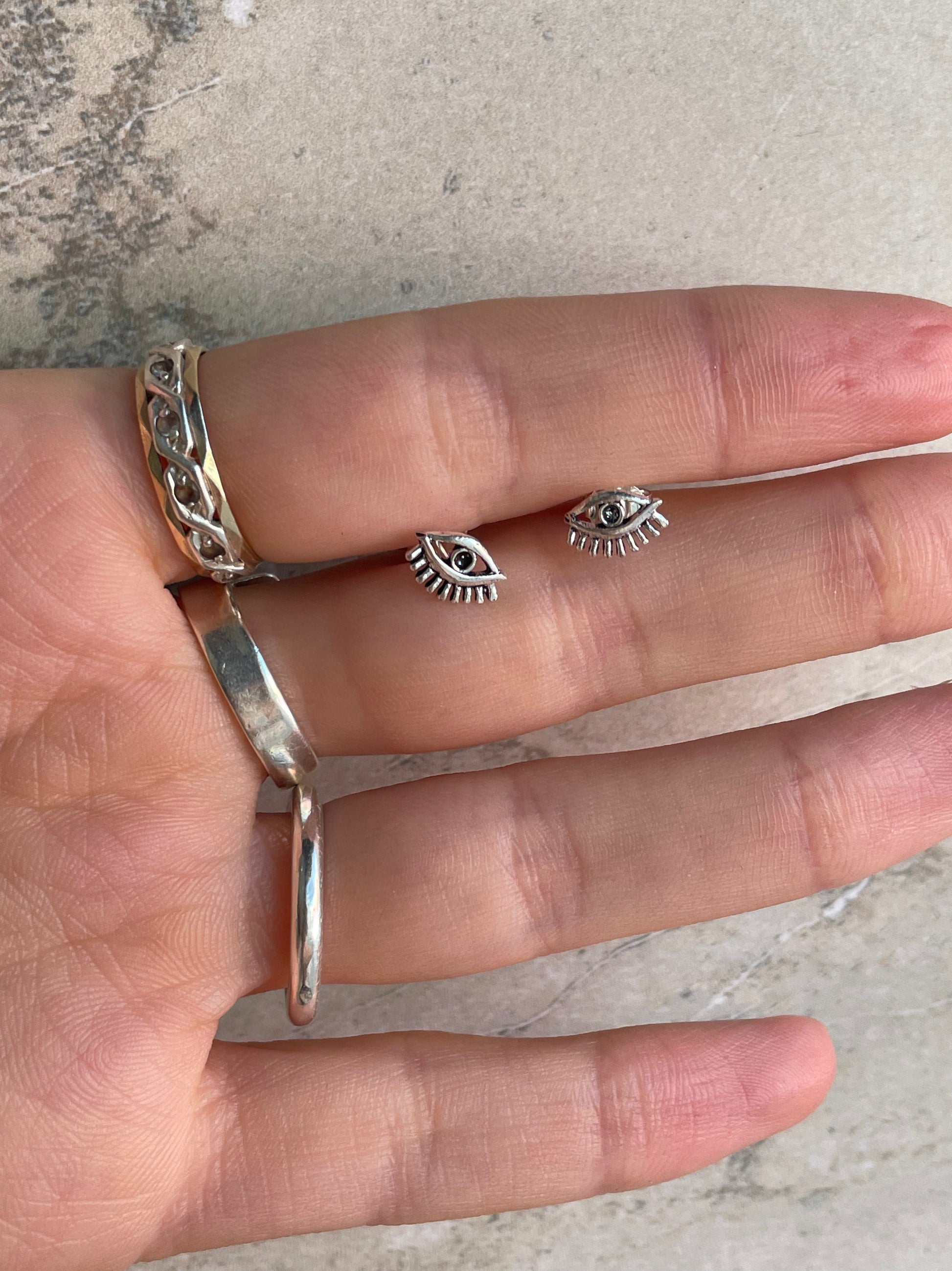 Sterling Silver Eye Studs