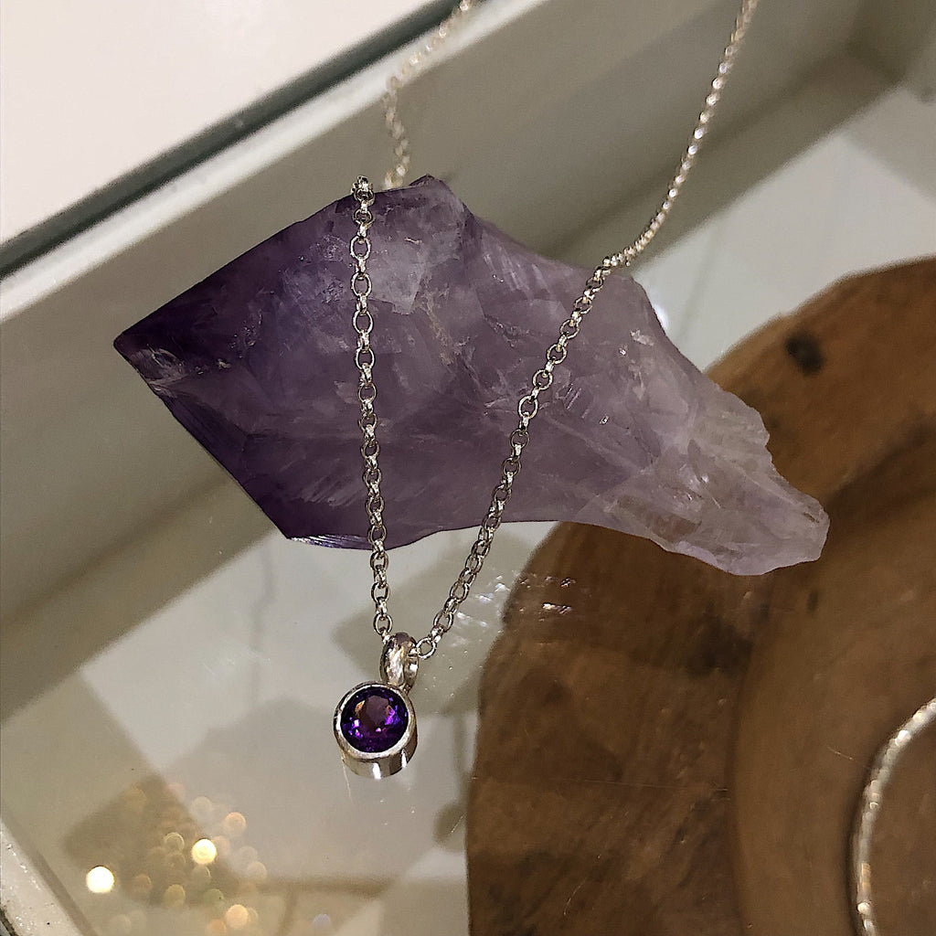 Amethyst Sterling Silver Necklace