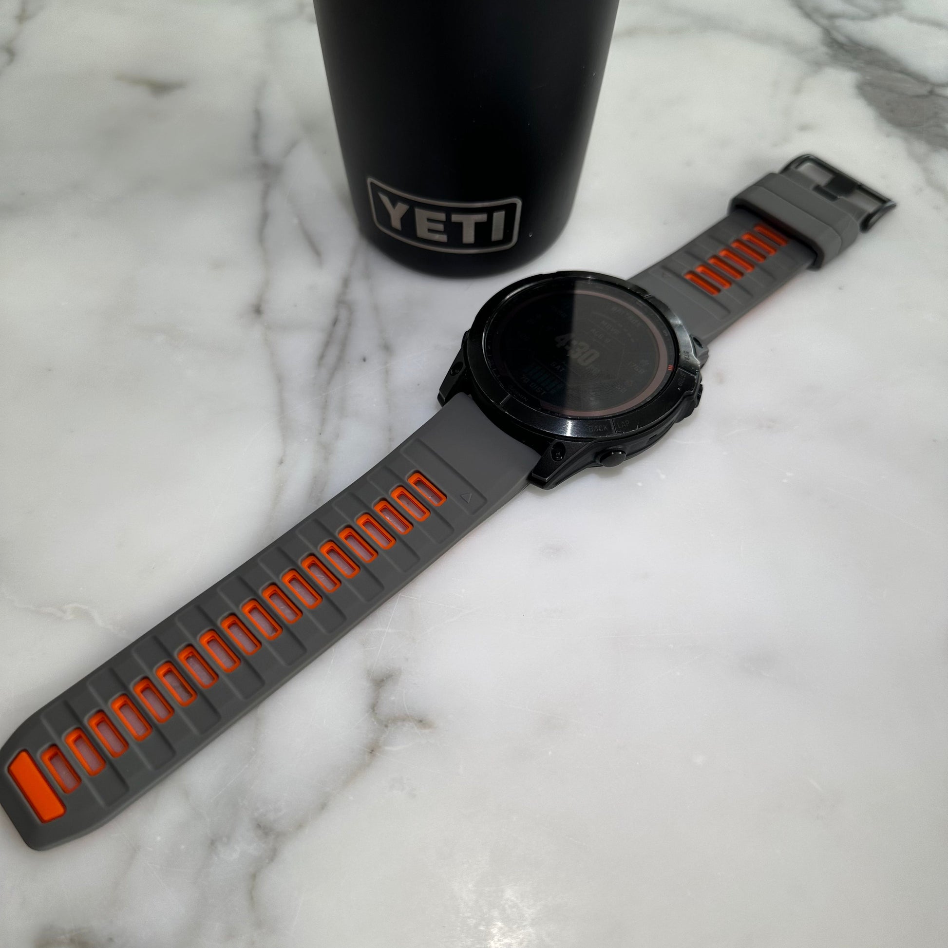 QuickFit Watch Strap in Grey and Orange