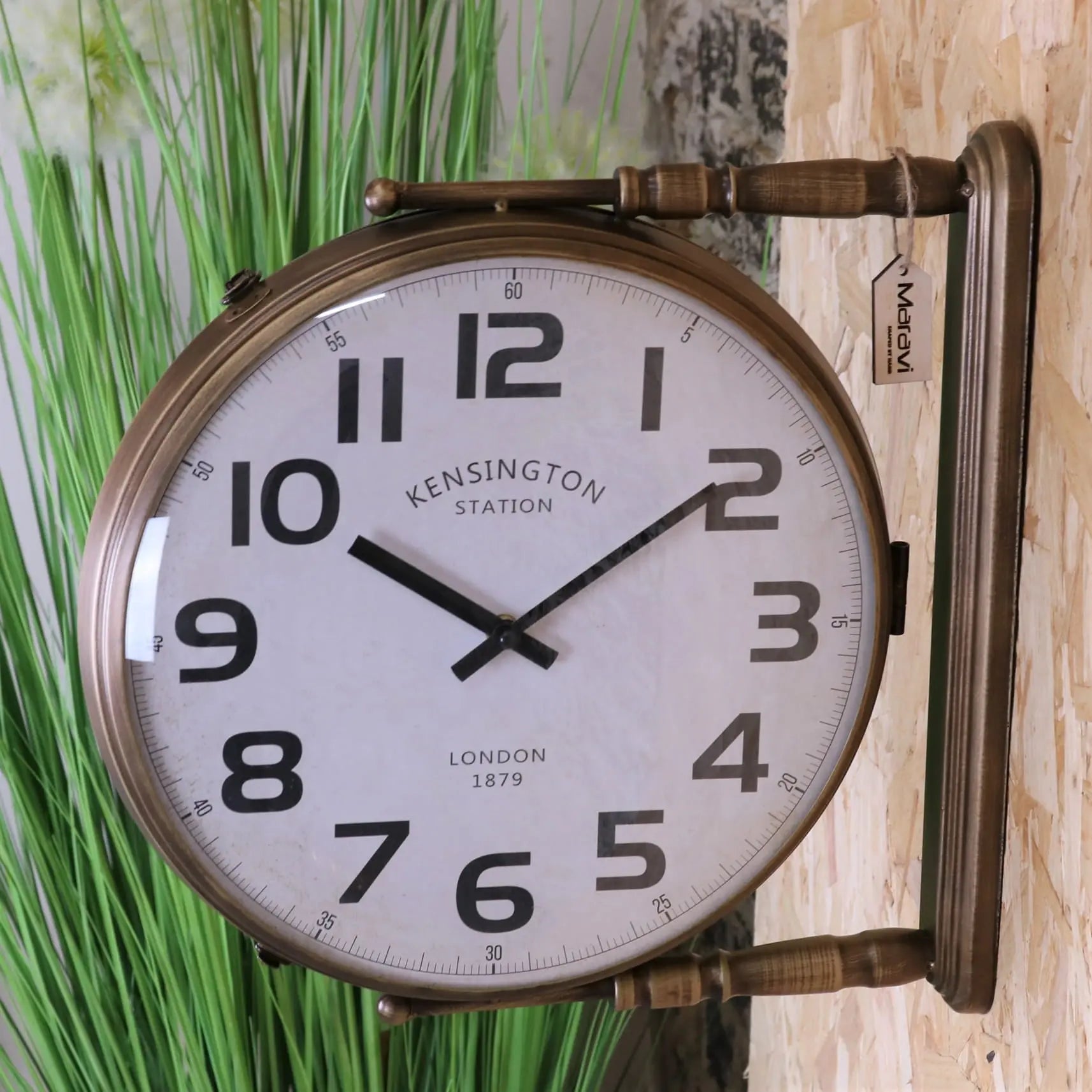 Vintage Double Sided Railway Clock