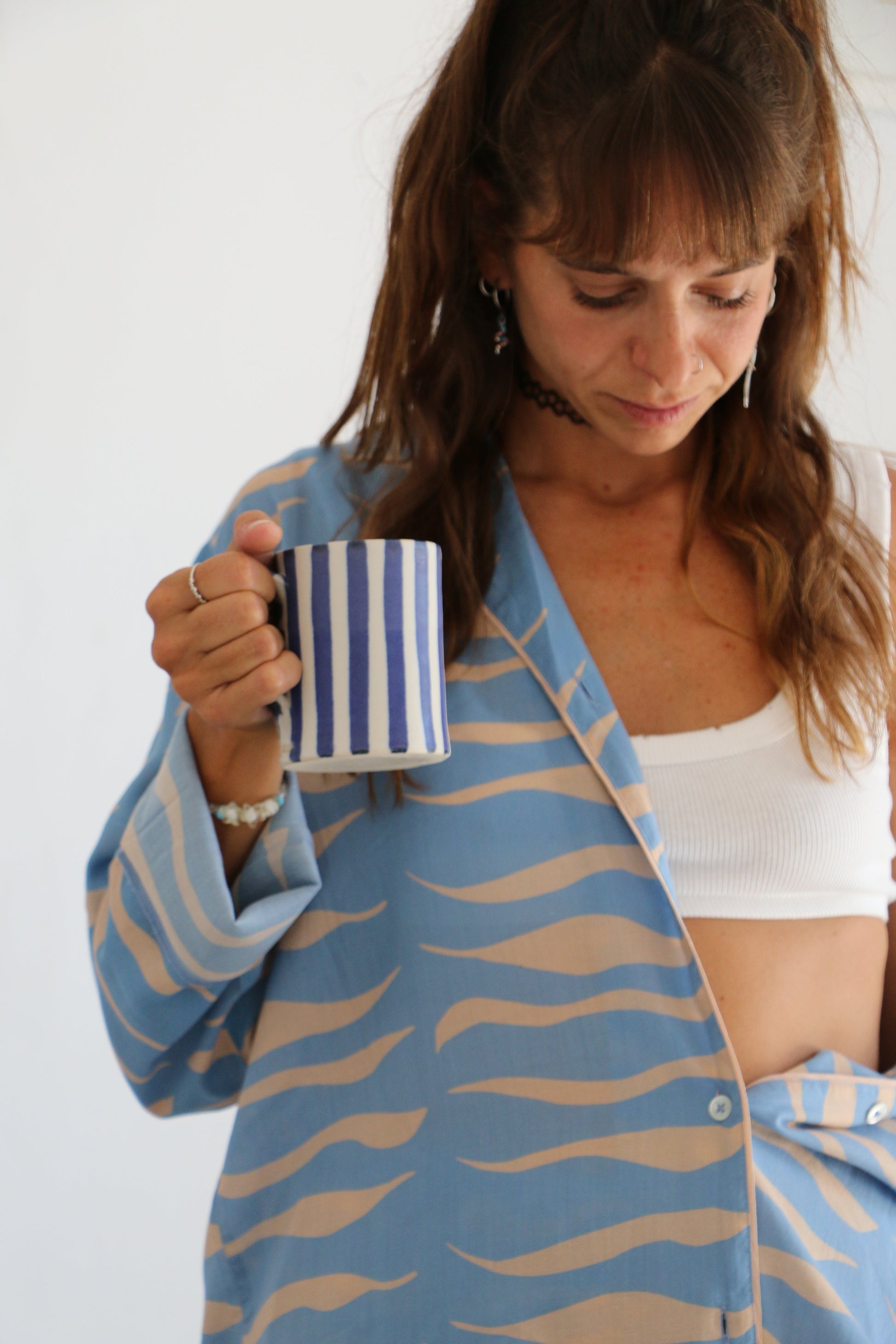 Unisex Ondas Modal Top and Bottom Set Pyjama