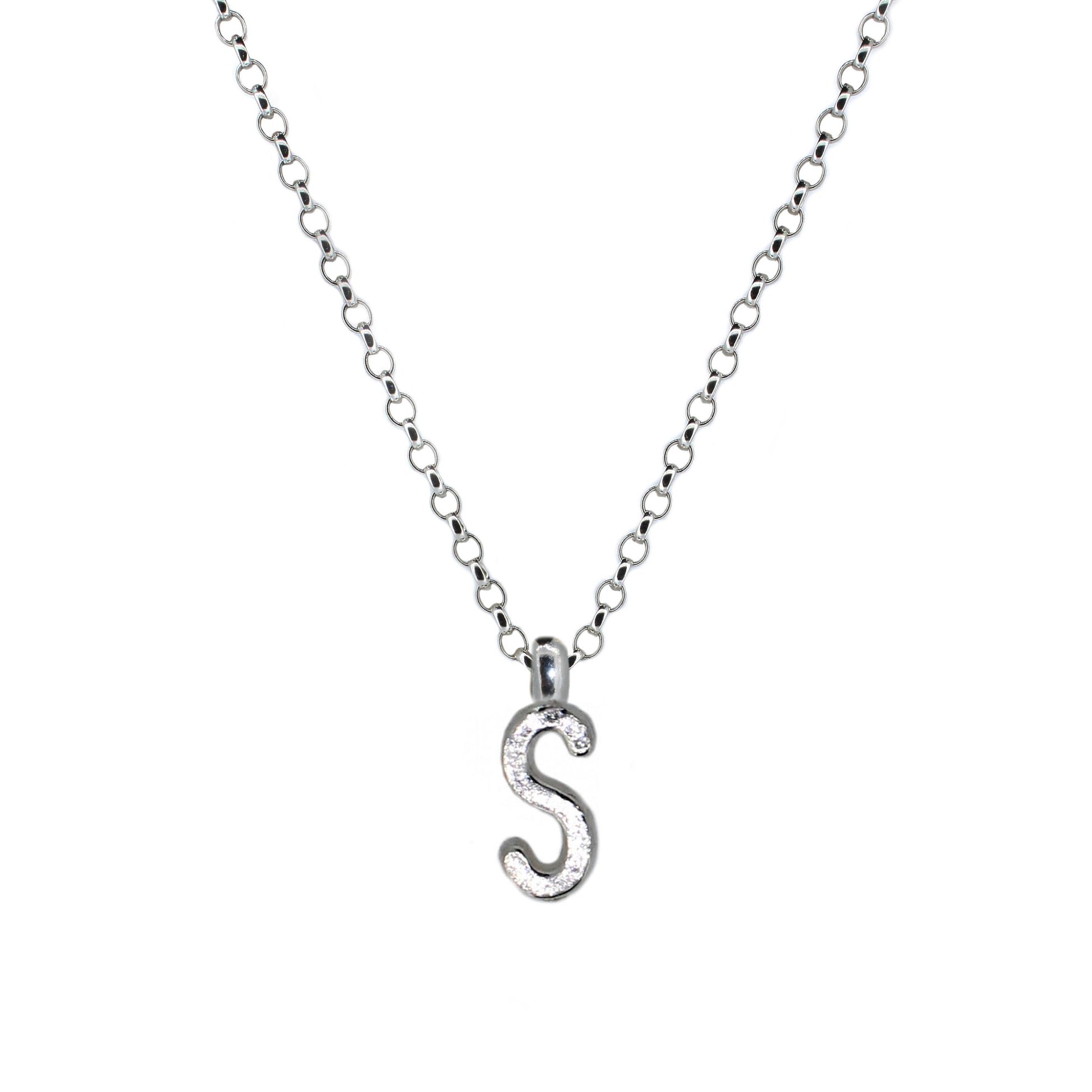 Personalised Initial Necklace in Sterling Silver