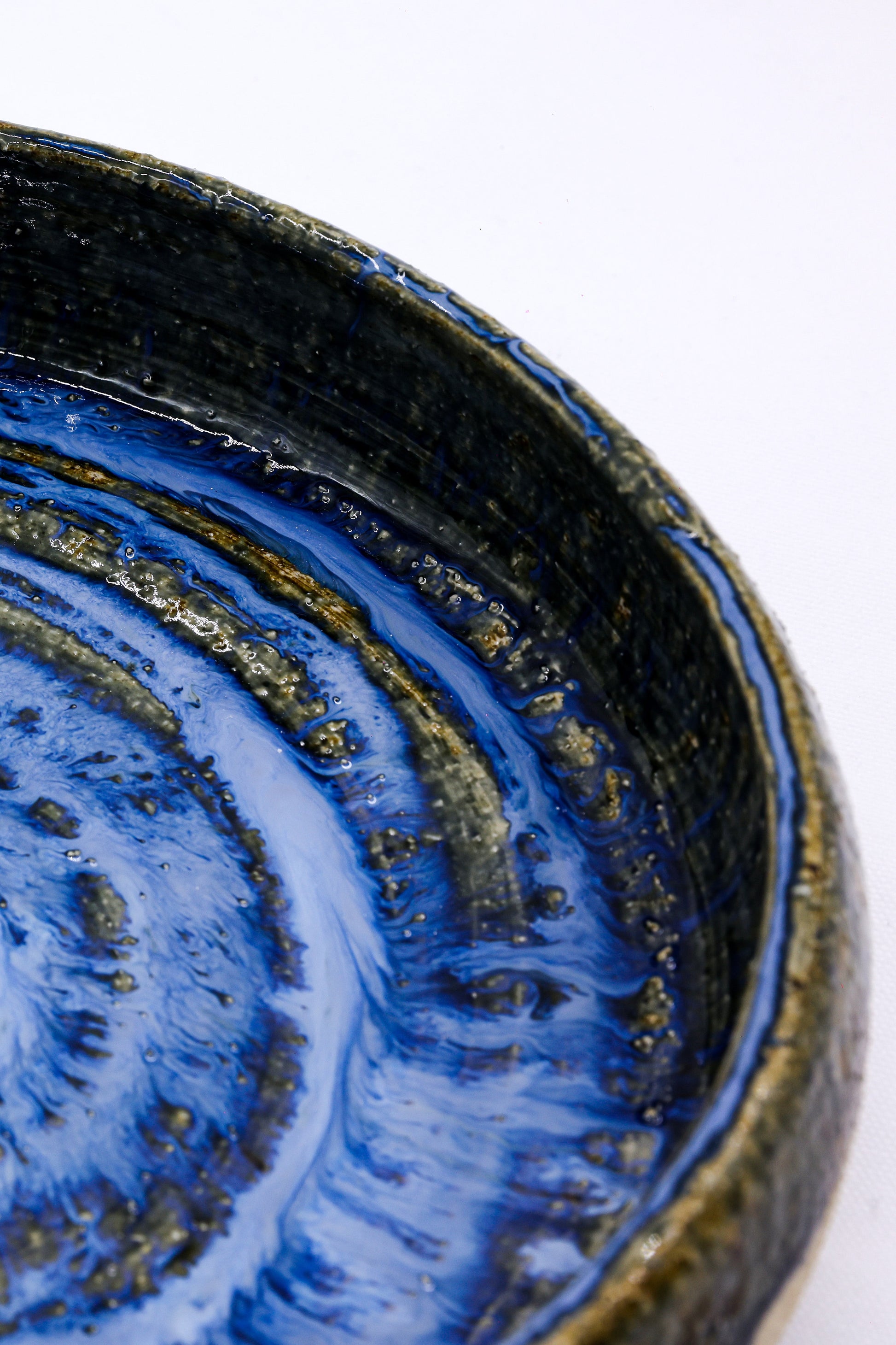 10 Inch Aegean Whirlpool Handmade Milled Stoneware Ceramic Plate