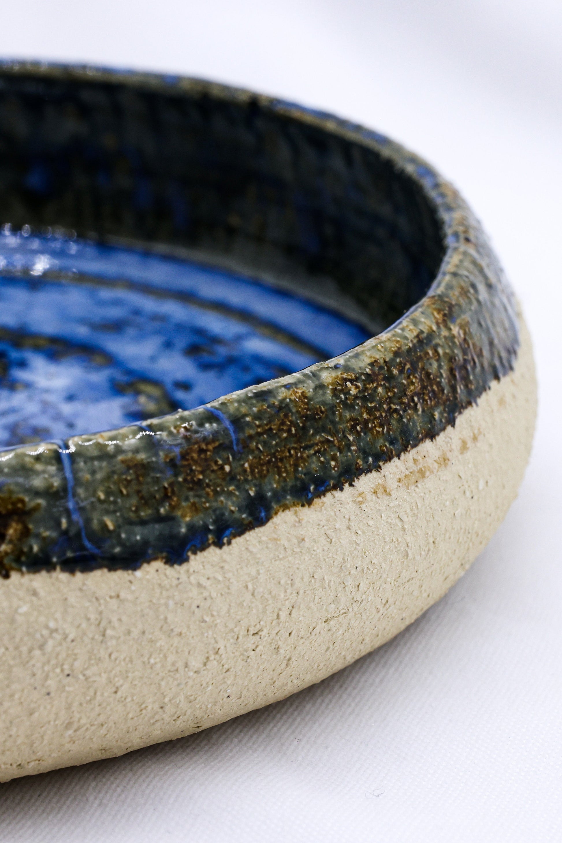 10 Inch Aegean Whirlpool Handmade Milled Stoneware Ceramic Plate