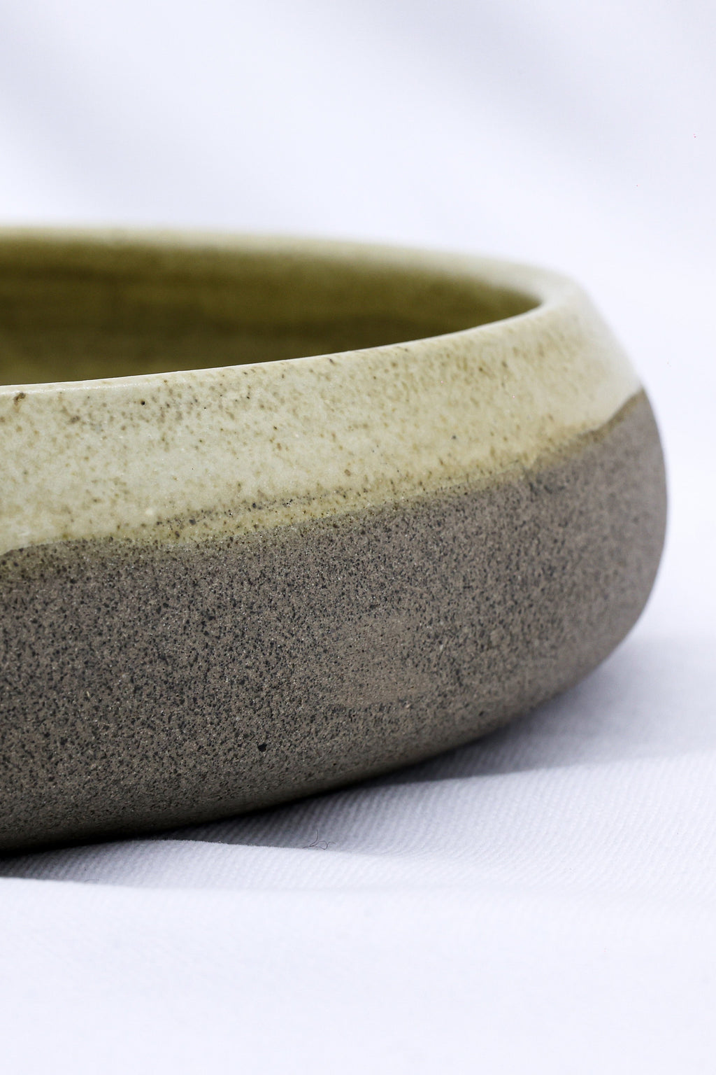 10 Inch Olive Sandstone Handmade Ceramic Plate