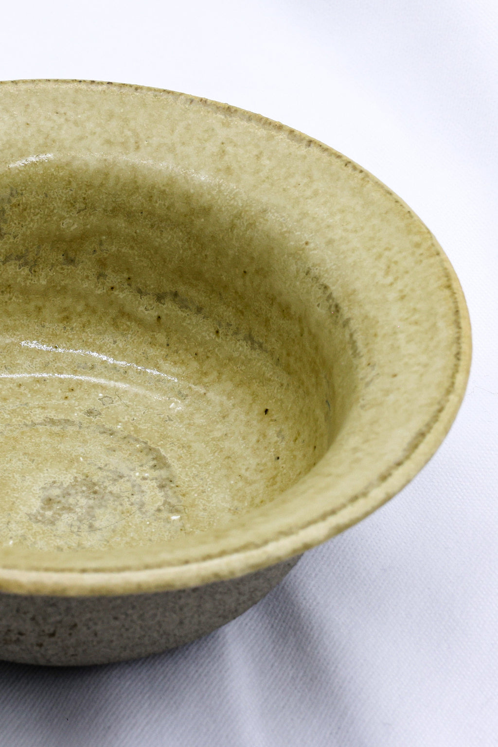 7.5 inch Olive Sandstone Handmade Grey Stoneware Bowl
