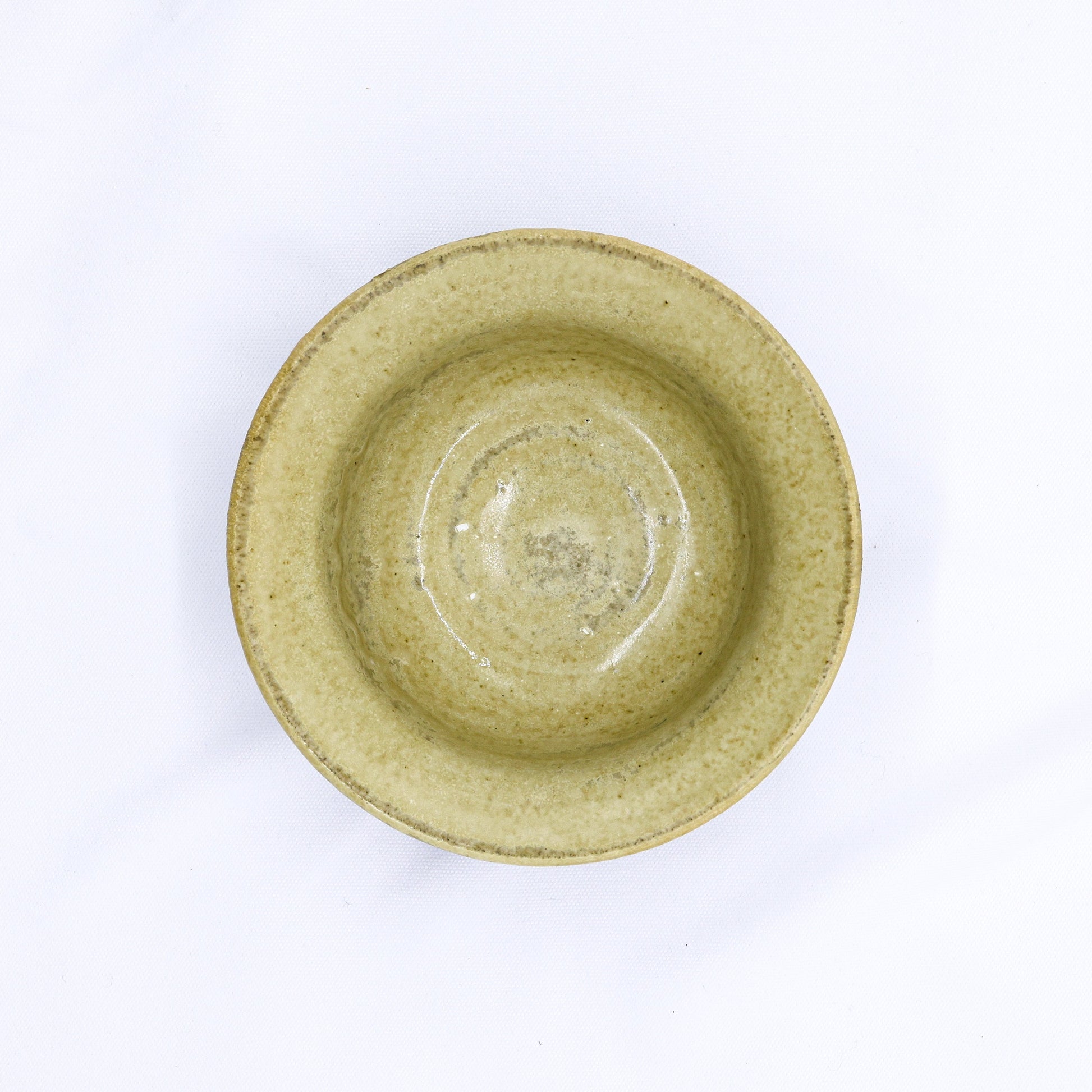 7.5 inch Olive Sandstone Handmade Grey Stoneware Bowl