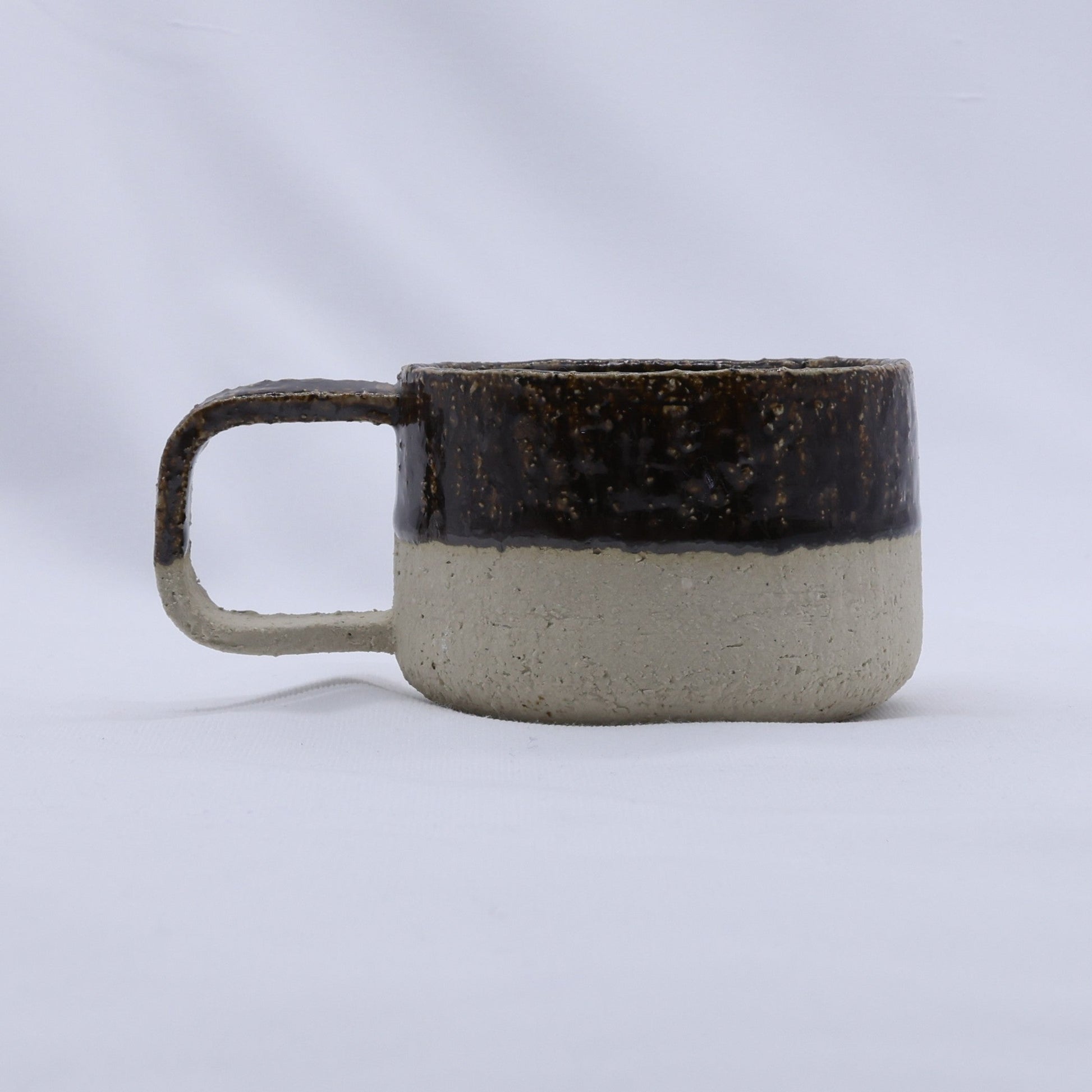 Grande Handmade Milled Stoneware Ceramic Mug
