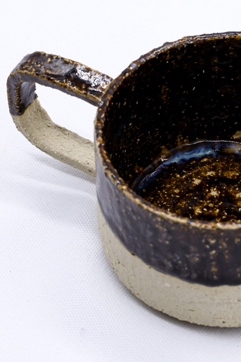 Grande Handmade Milled Stoneware Ceramic Mug