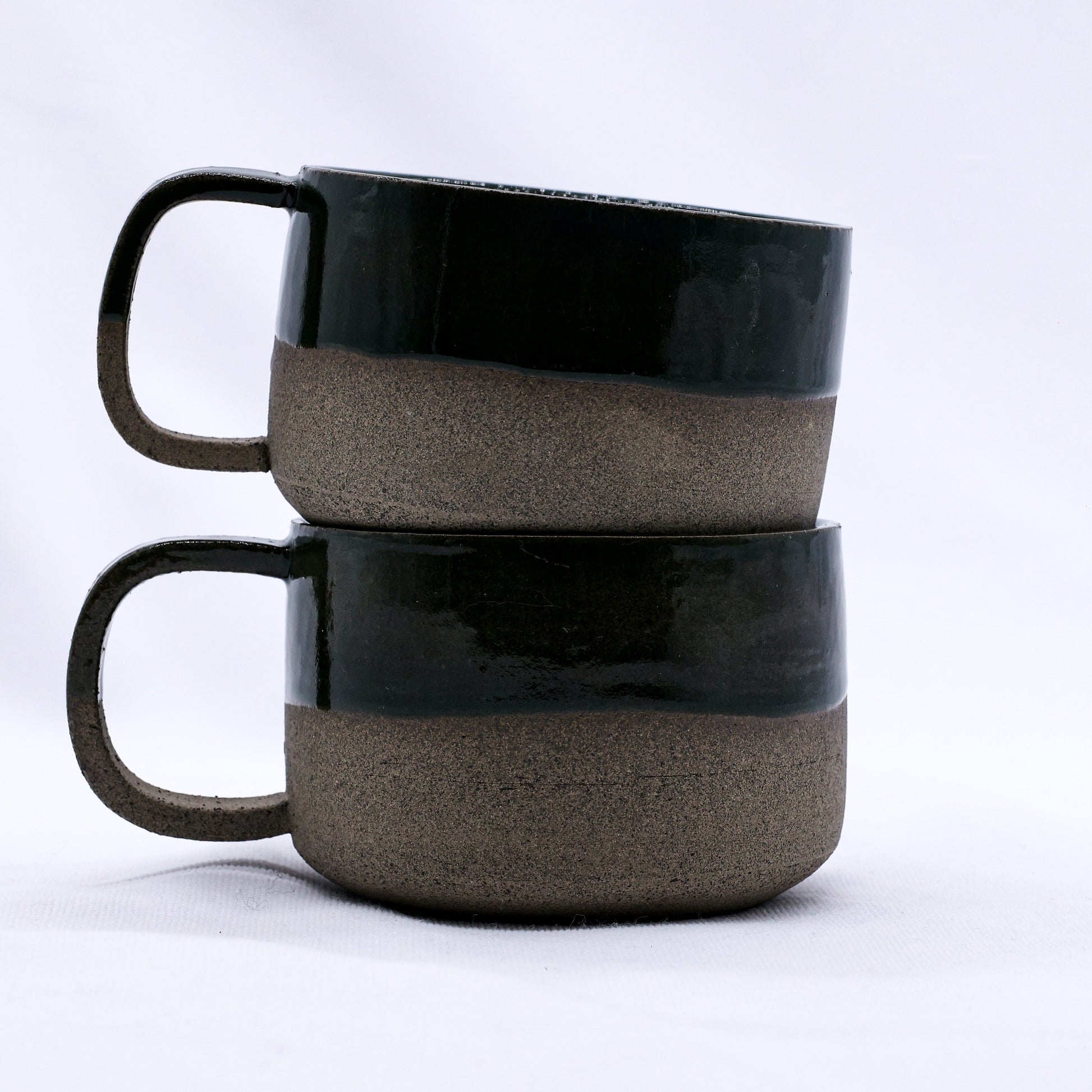 Handmade Ceramic Smoked Grey Stoneware Big Mug