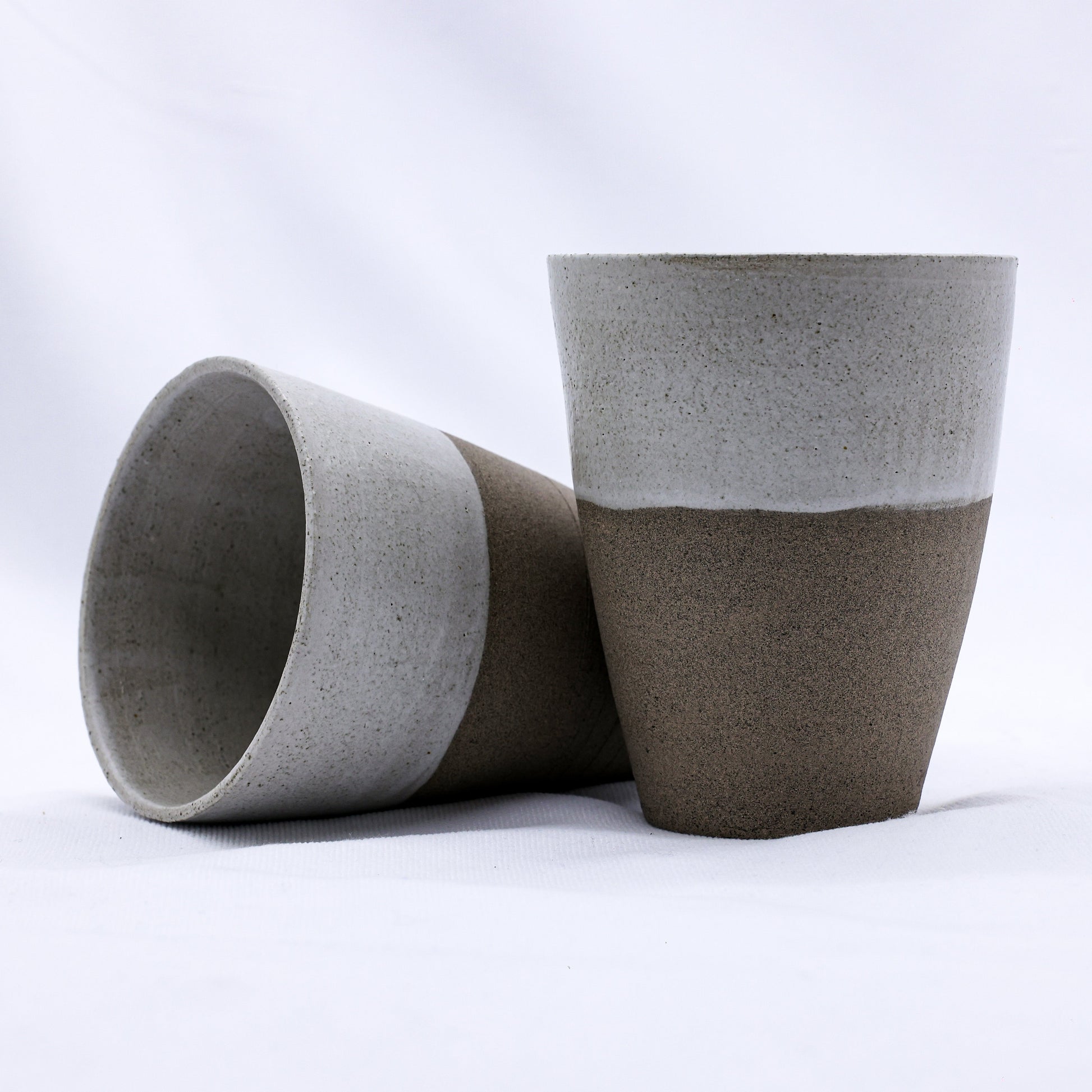 Smoked Grey Handmade Ceramic Tall Cup