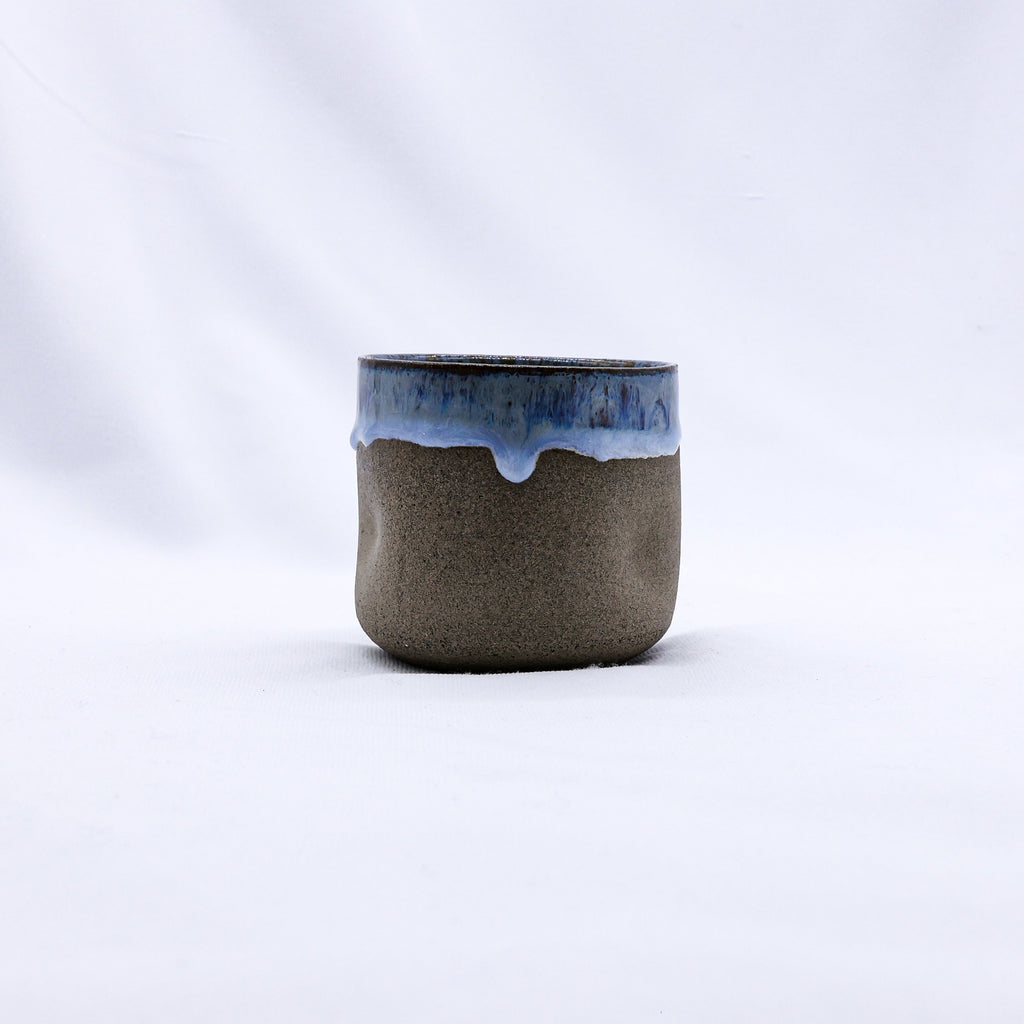 Handmade Ceramic Smoked Grey Short Cup