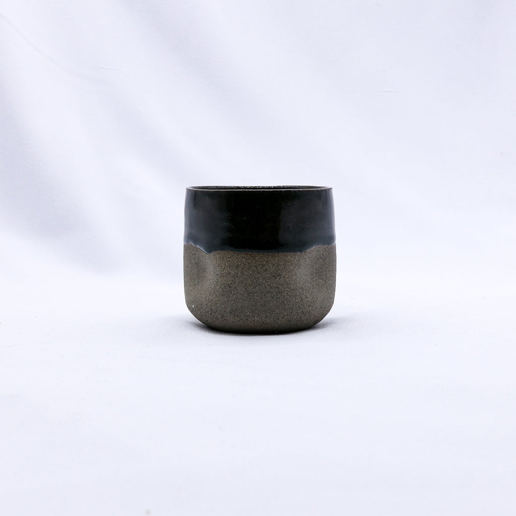 Smoked Grey Handmade Ceramic Short Cup