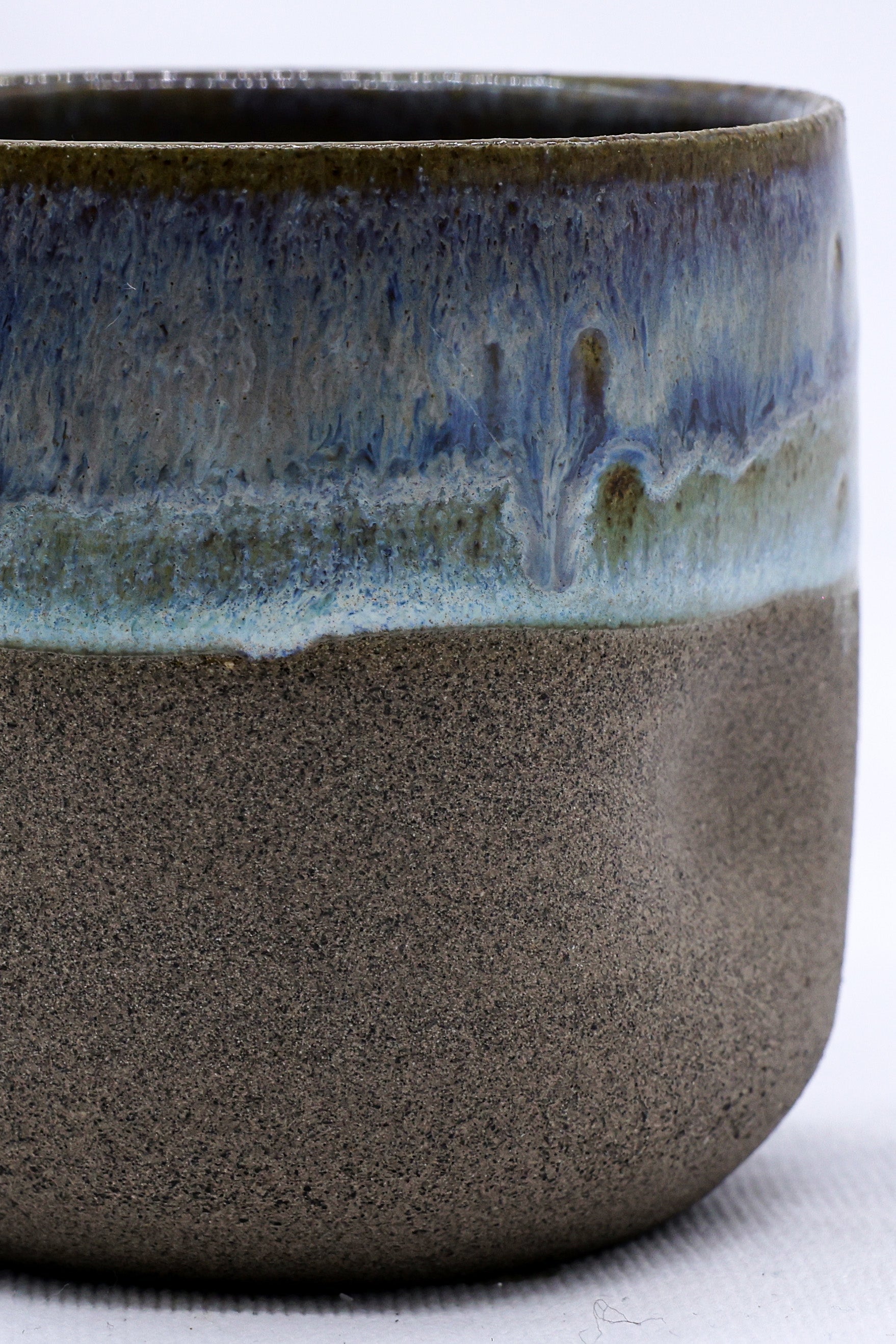 Handmade Ceramic Smoked Grey Stoneware Short Cup