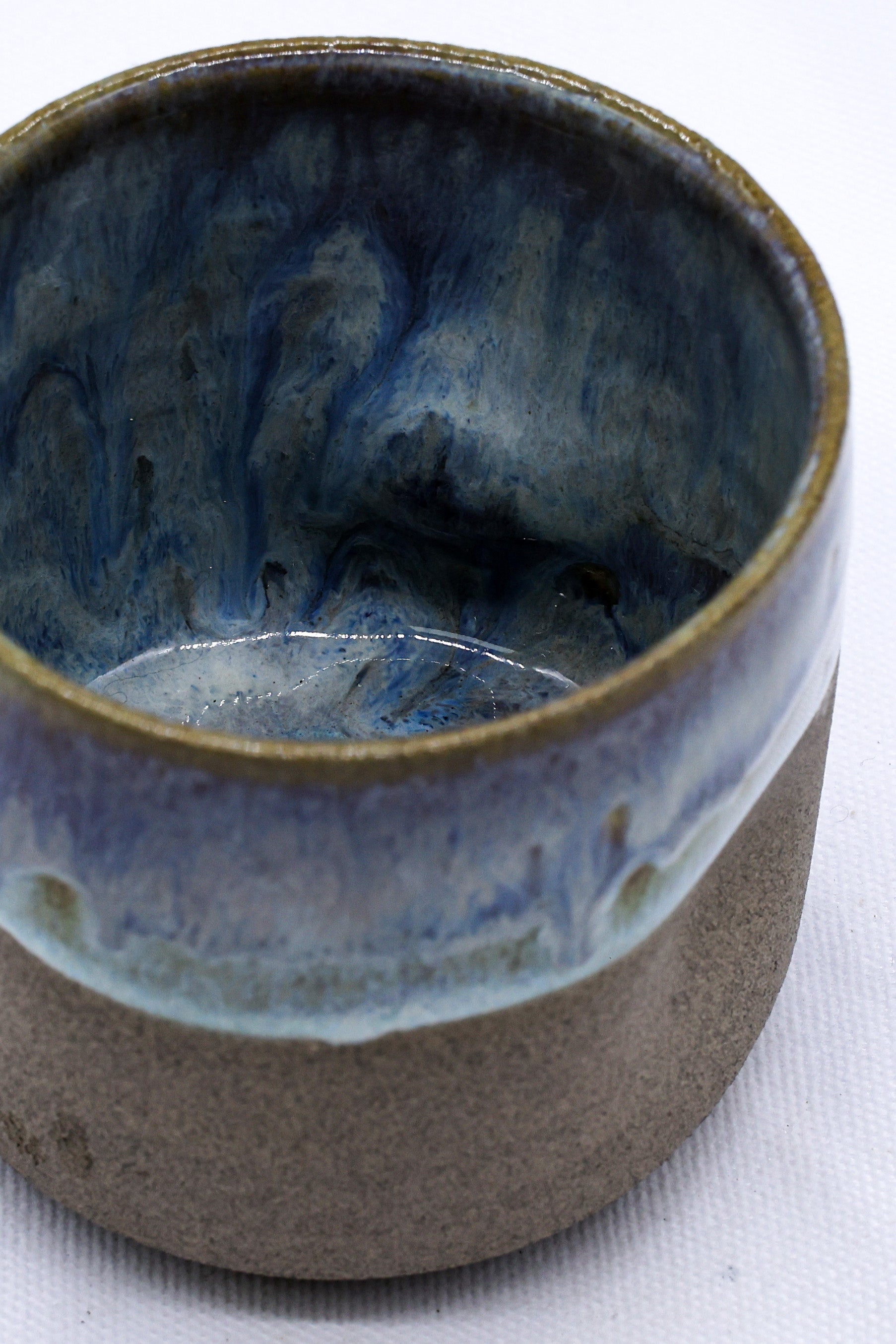 Handmade Ceramic Smoked Grey Stoneware Short Cup