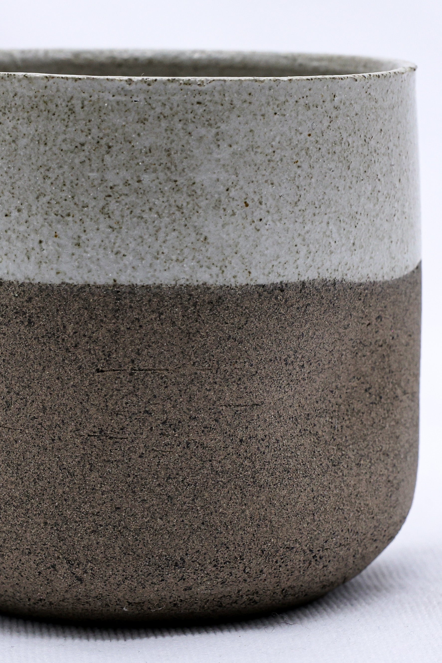 Handmade Ceramic Smoked Grey Stoneware Short Cup