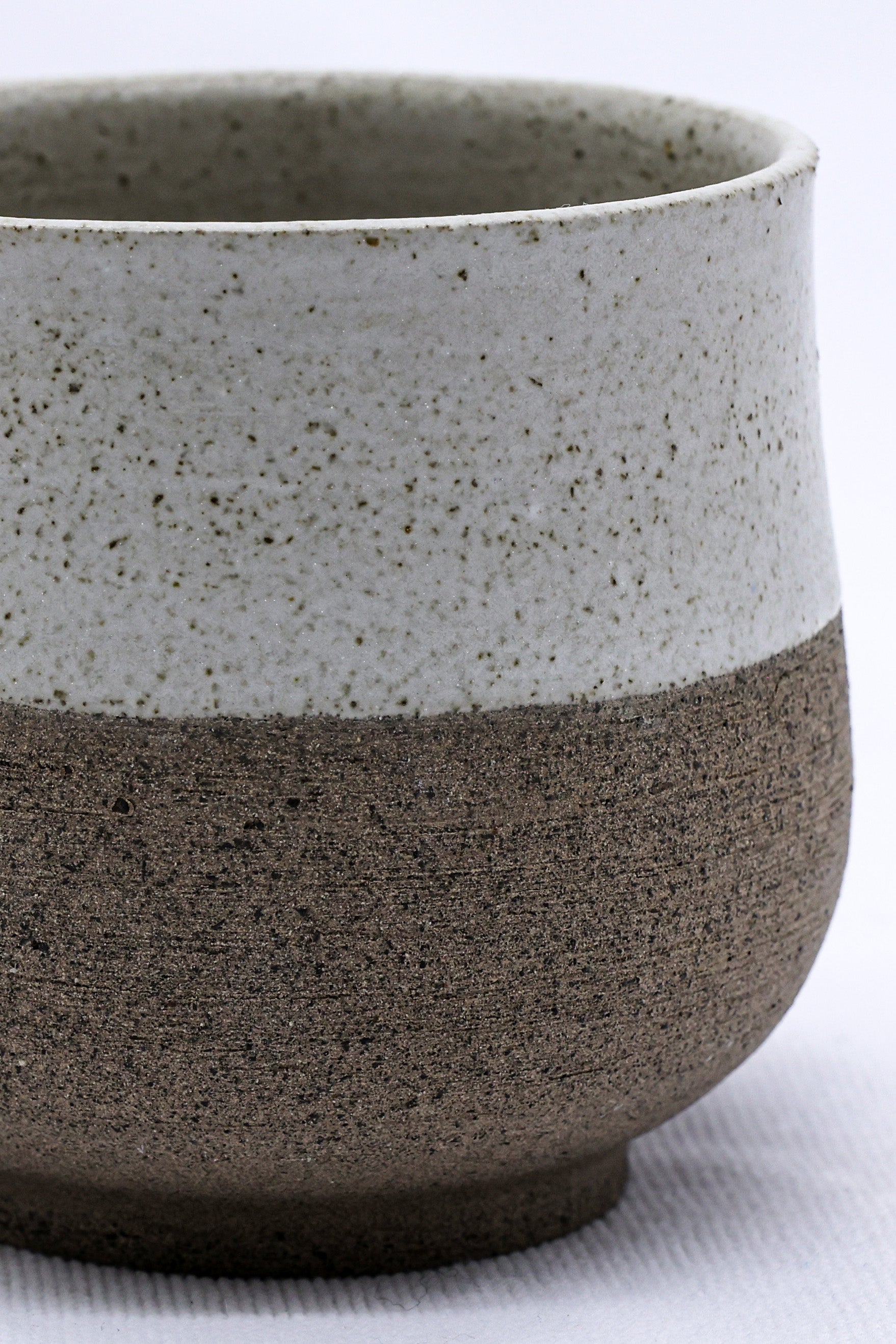 Handmade Ceramic Smoked Grey Stoneware Short Cup