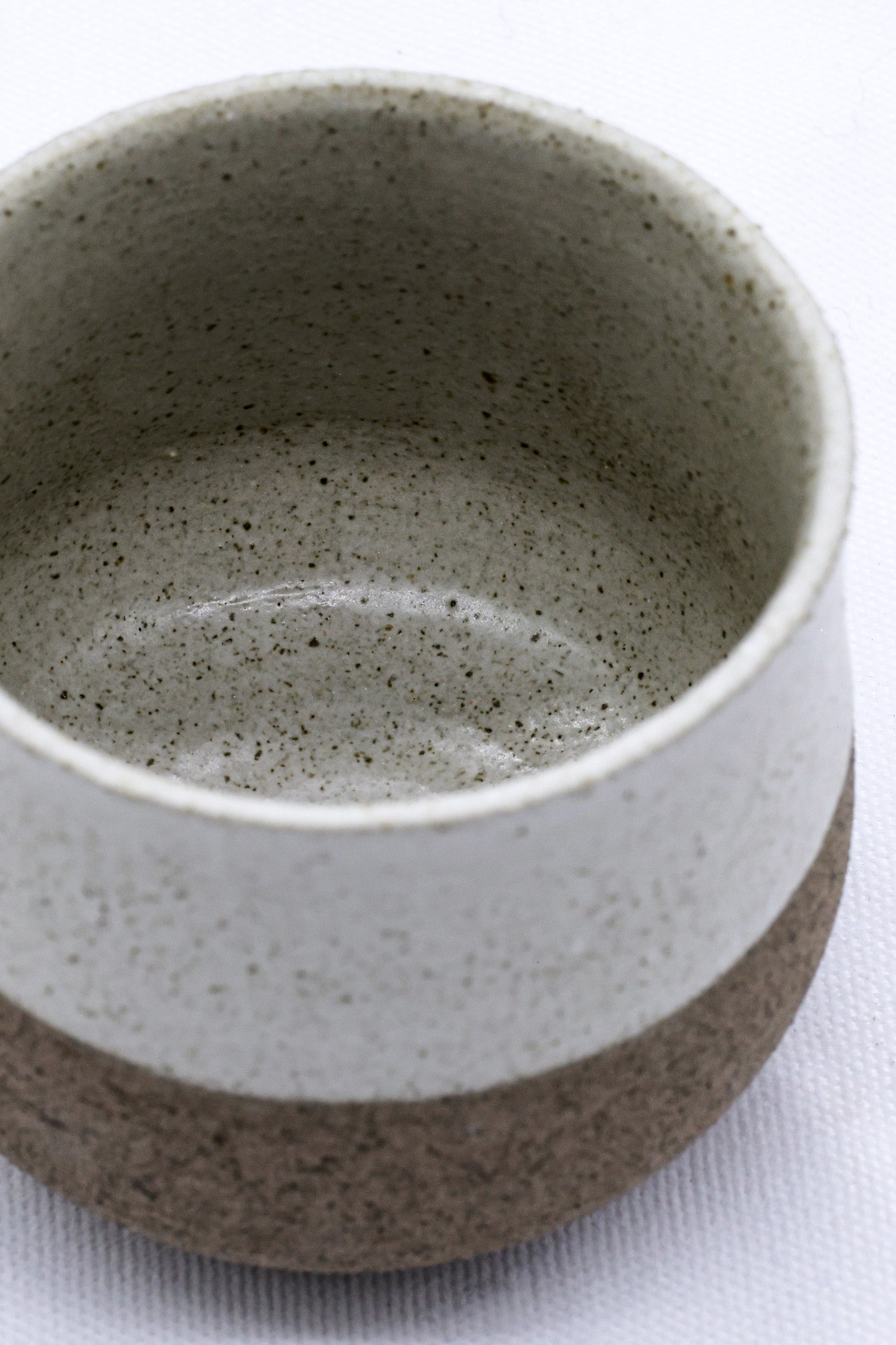 Handmade Ceramic Smoked Grey Stoneware Short Cup