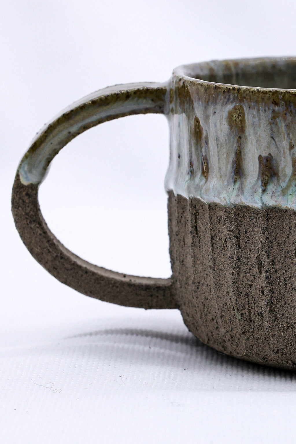 Beige and Smoked Grey Handmade Ceramic Mug