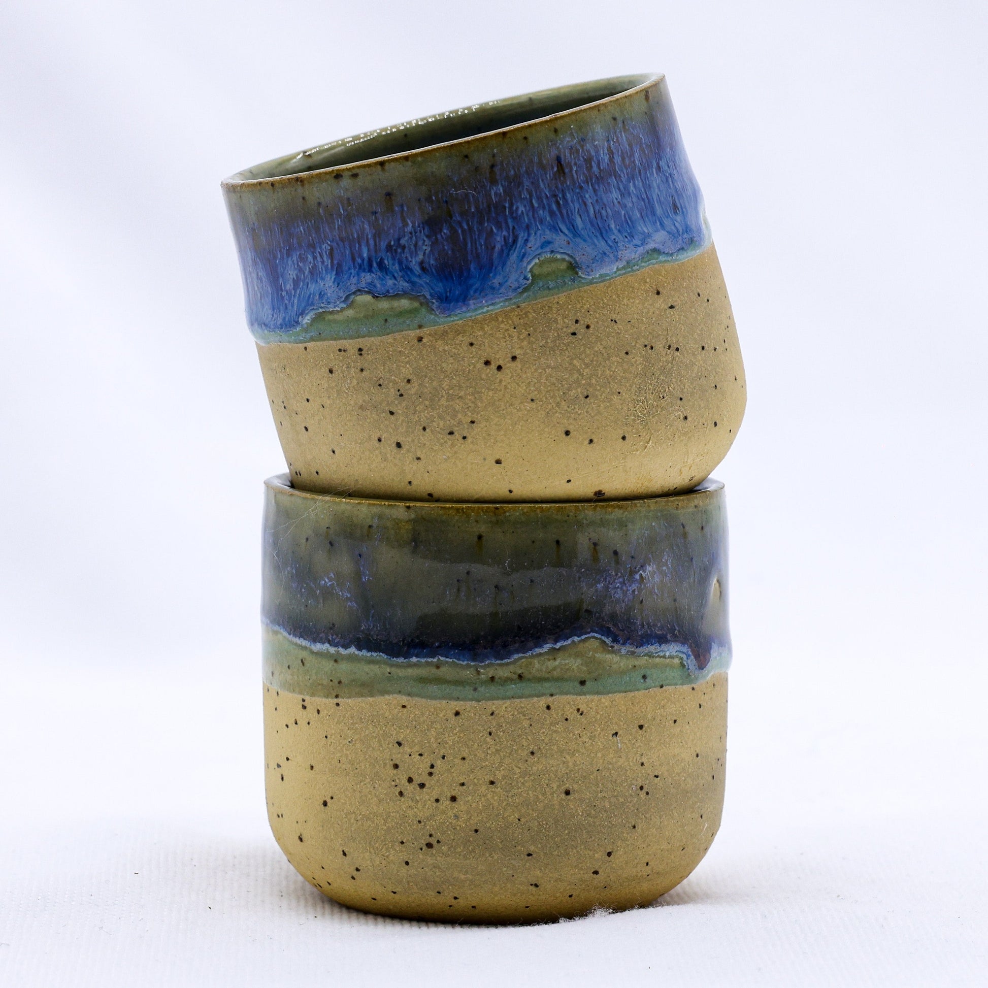 Handmade Ceramic Espresso Mug in Blue Verde