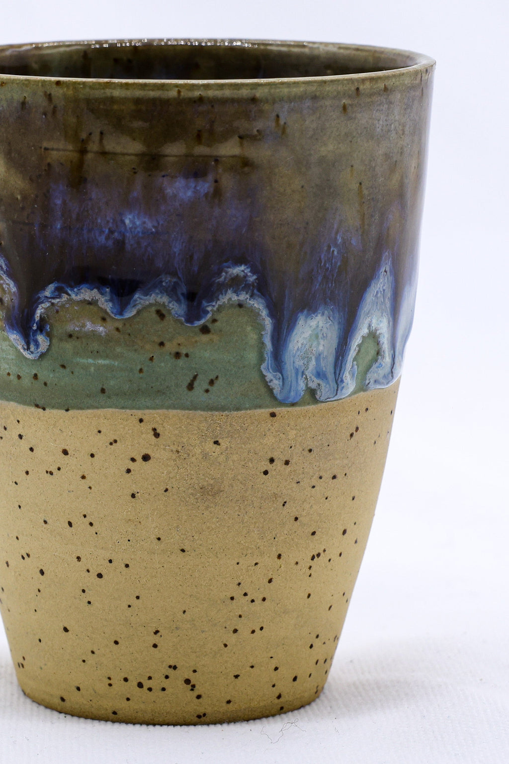 Quadra Stoneware Ceramic Mug in Blue Verde