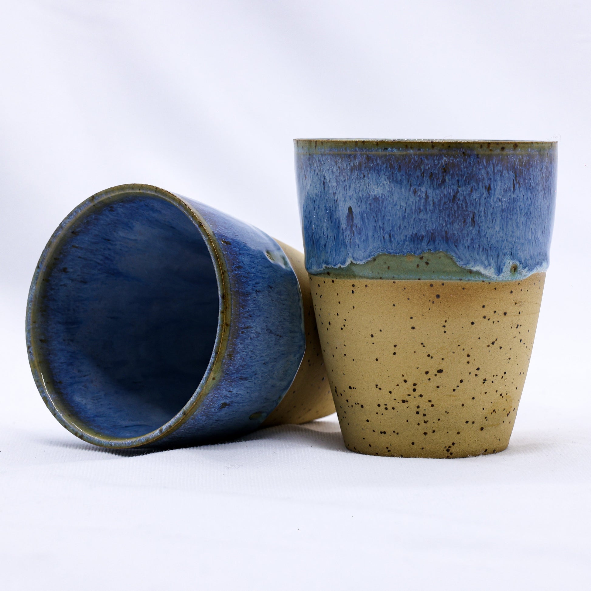 Quadra Stoneware Ceramic Mug in Blue Verde