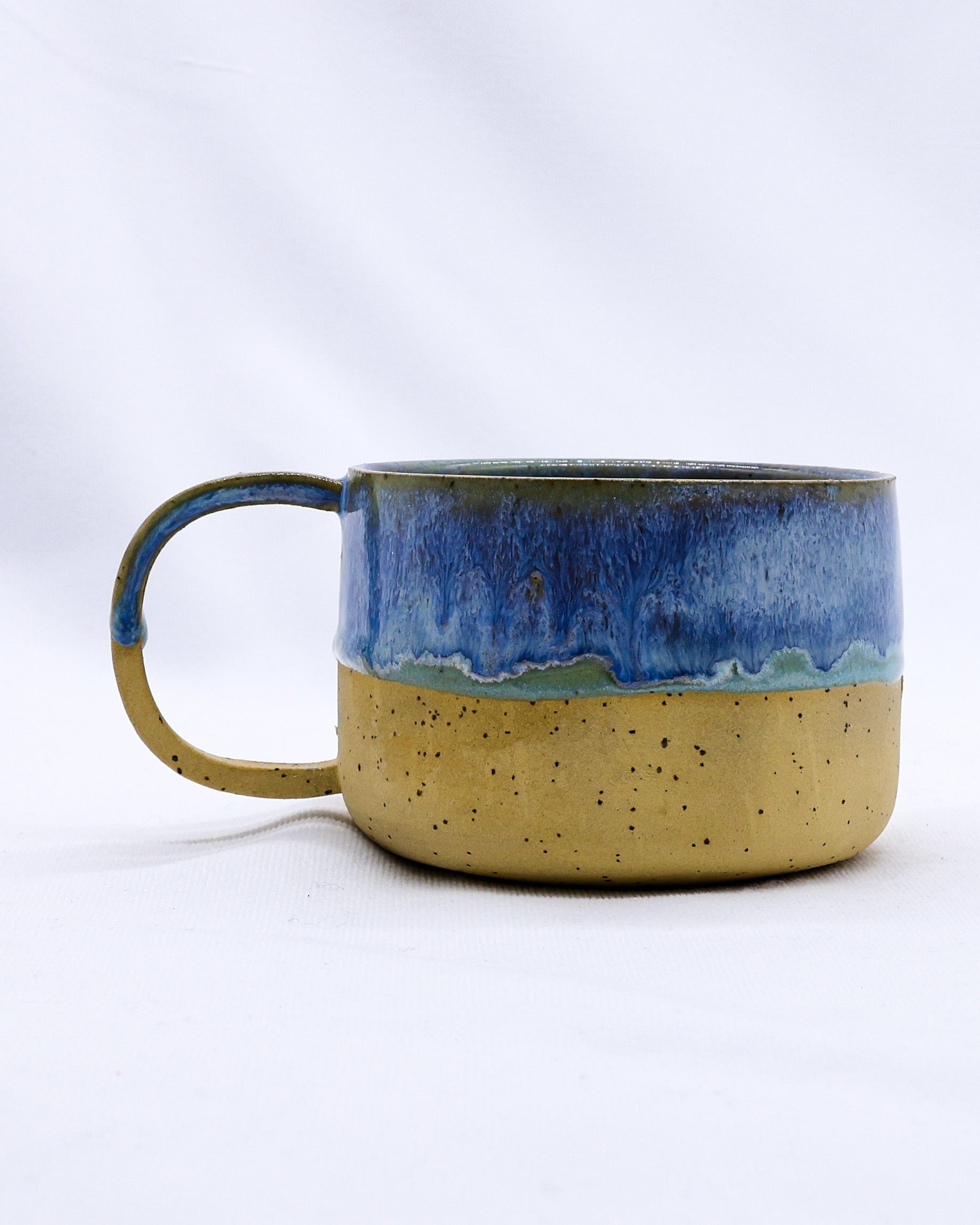 Grande Handmade Stoneware Ceramic Mug in Blue Verde