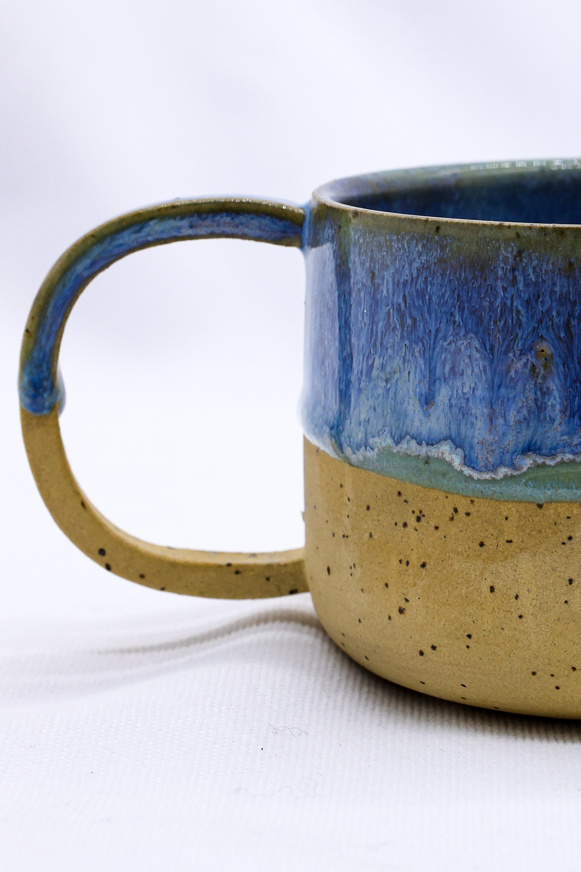 Grande Handmade Stoneware Ceramic Mug in Blue Verde