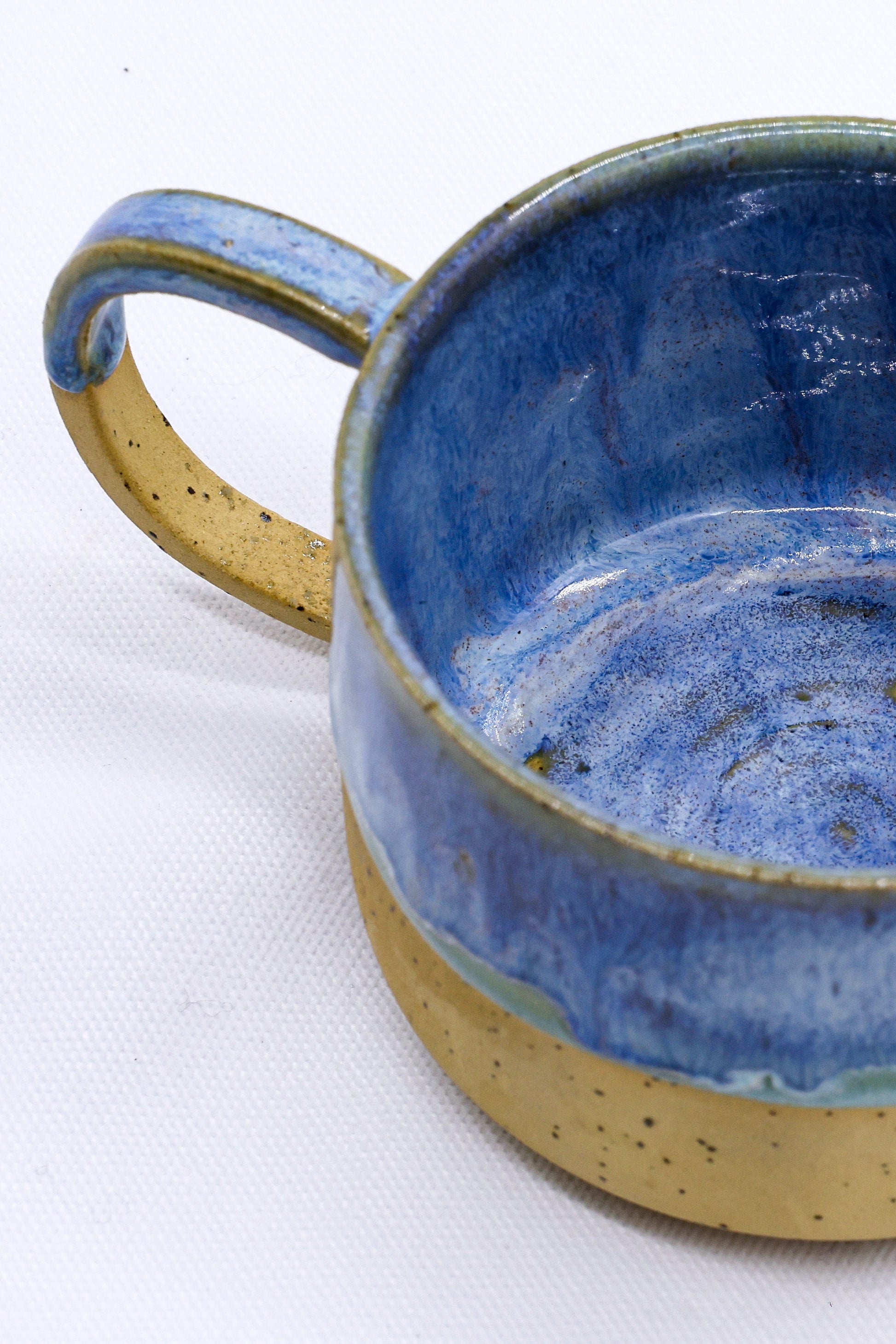 Grande Handmade Stoneware Ceramic Mug in Blue Verde