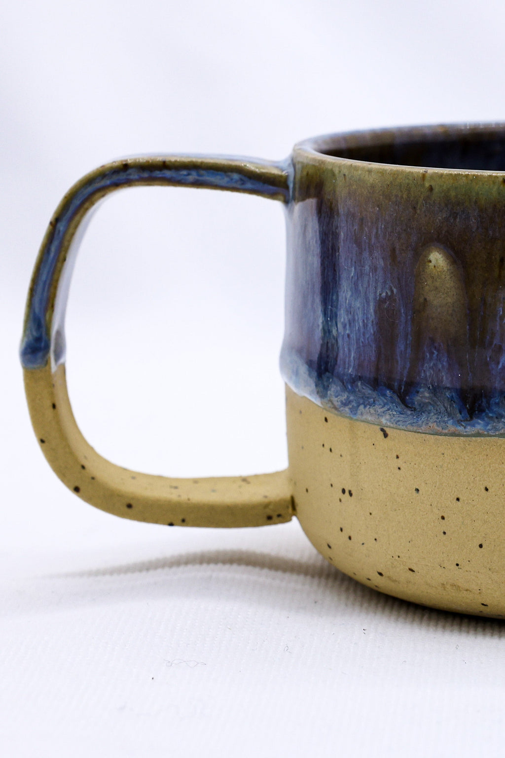 Handmade Blue Stoneware Ceramic Mug