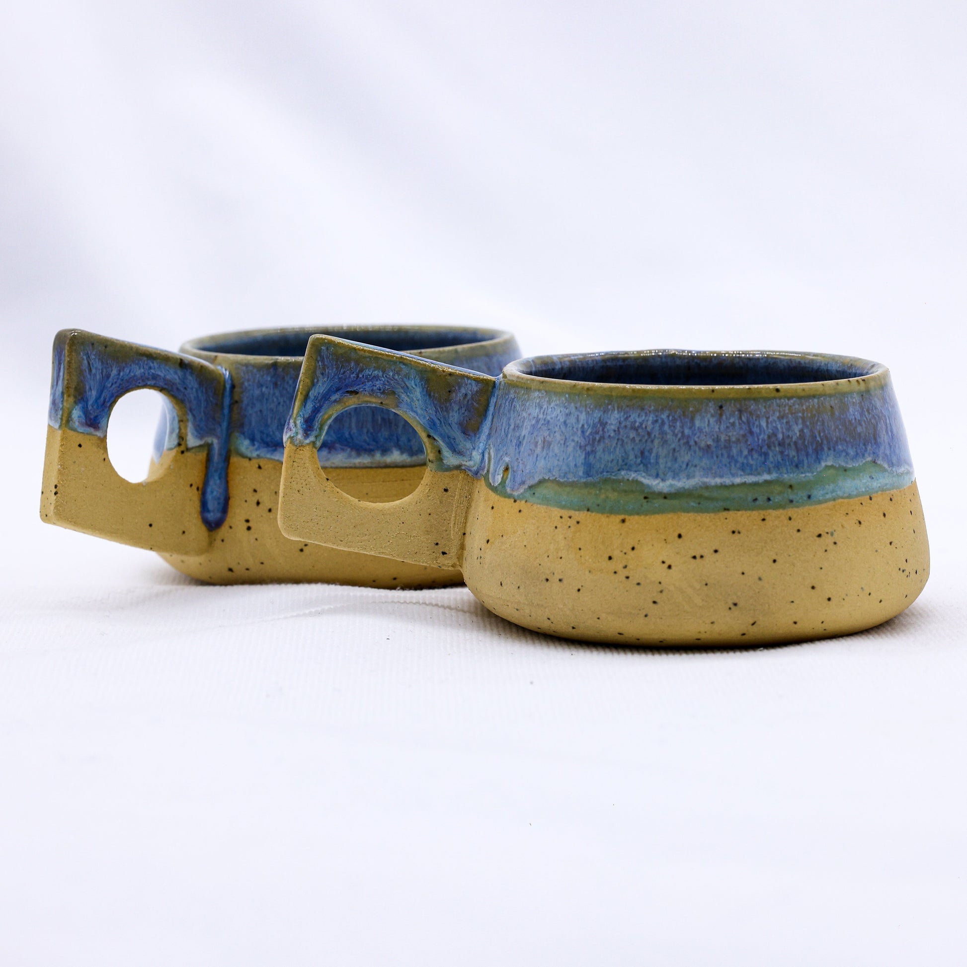 Handmade Ceramic Stoneware Coffee Mug in Blue Verde