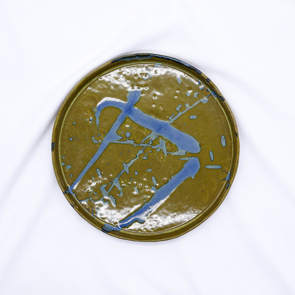 Smoked Grey Handmade Ceramic Dinner Plate 23cm