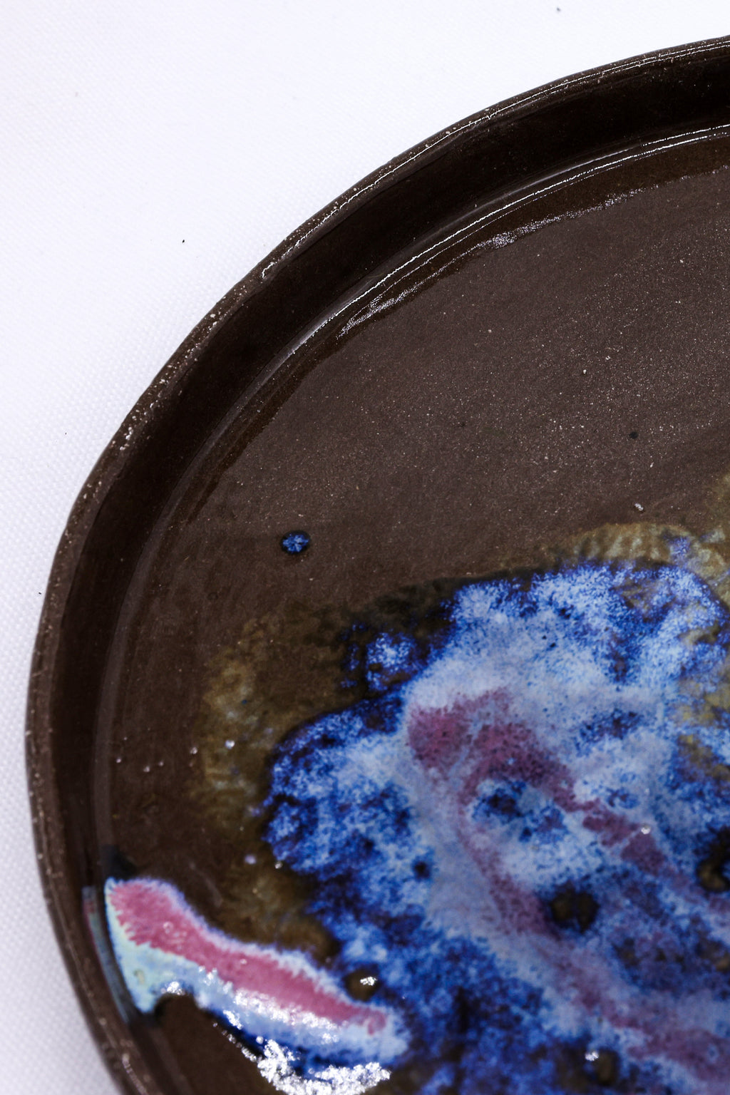 27cm Nebula Smoked Grey Large Stoneware Handmade Ceramic Dinner Plate