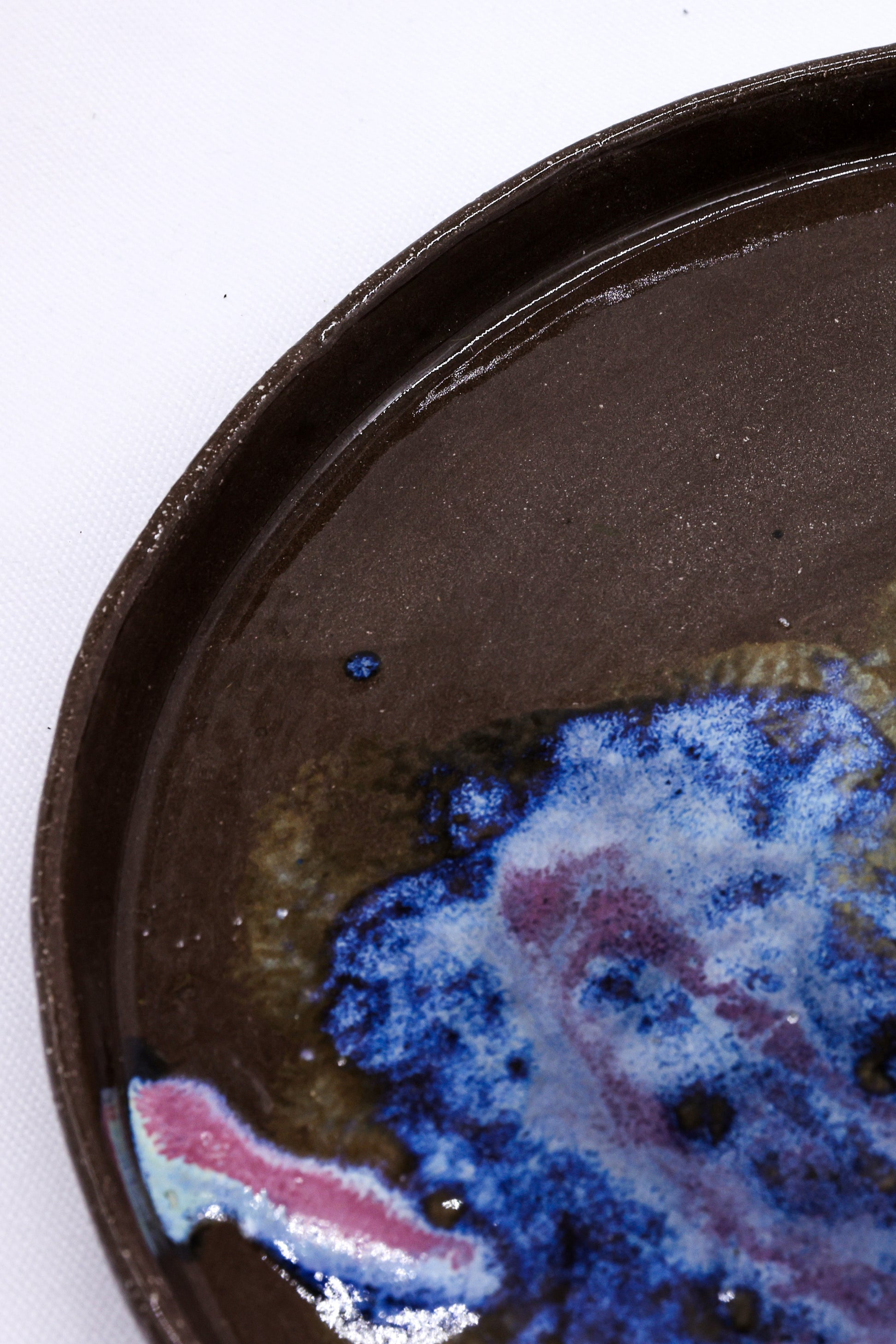 27cm Nebula Smoked Grey Large Stoneware Handmade Ceramic Dinner Plate