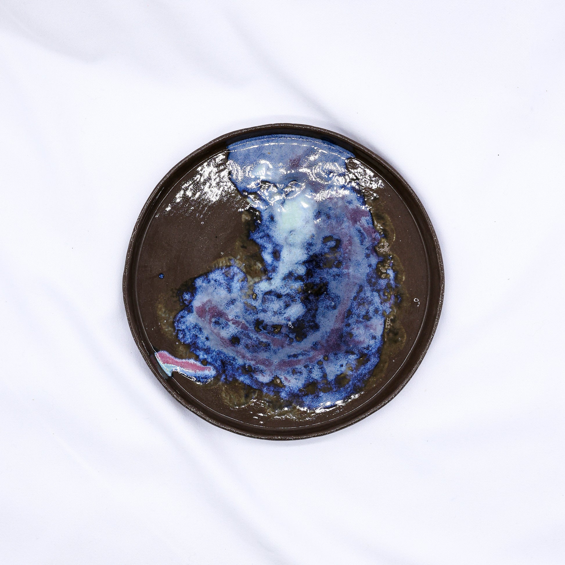 27cm Nebula Smoked Grey Large Stoneware Handmade Ceramic Dinner Plate