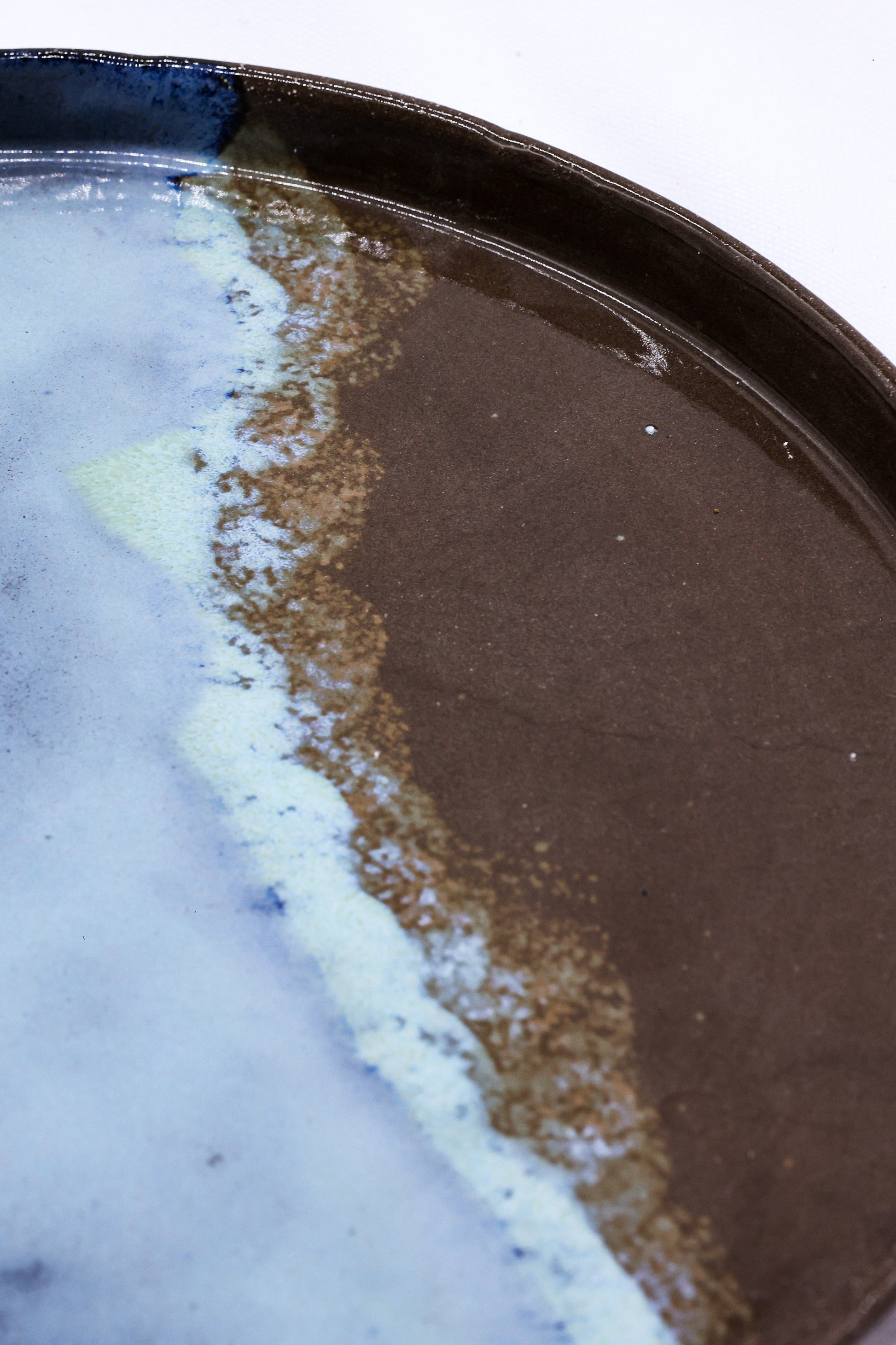 27cm Smoked Grey Large Stoneware Handmade Ceramic Dinner Plate