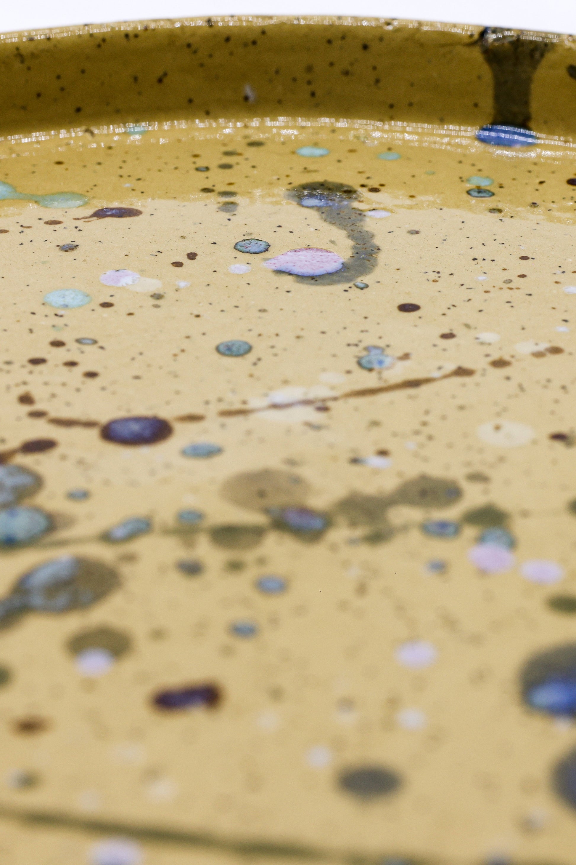 27cm Oliva Stoneware Handmade Ceramic Dinner Plate