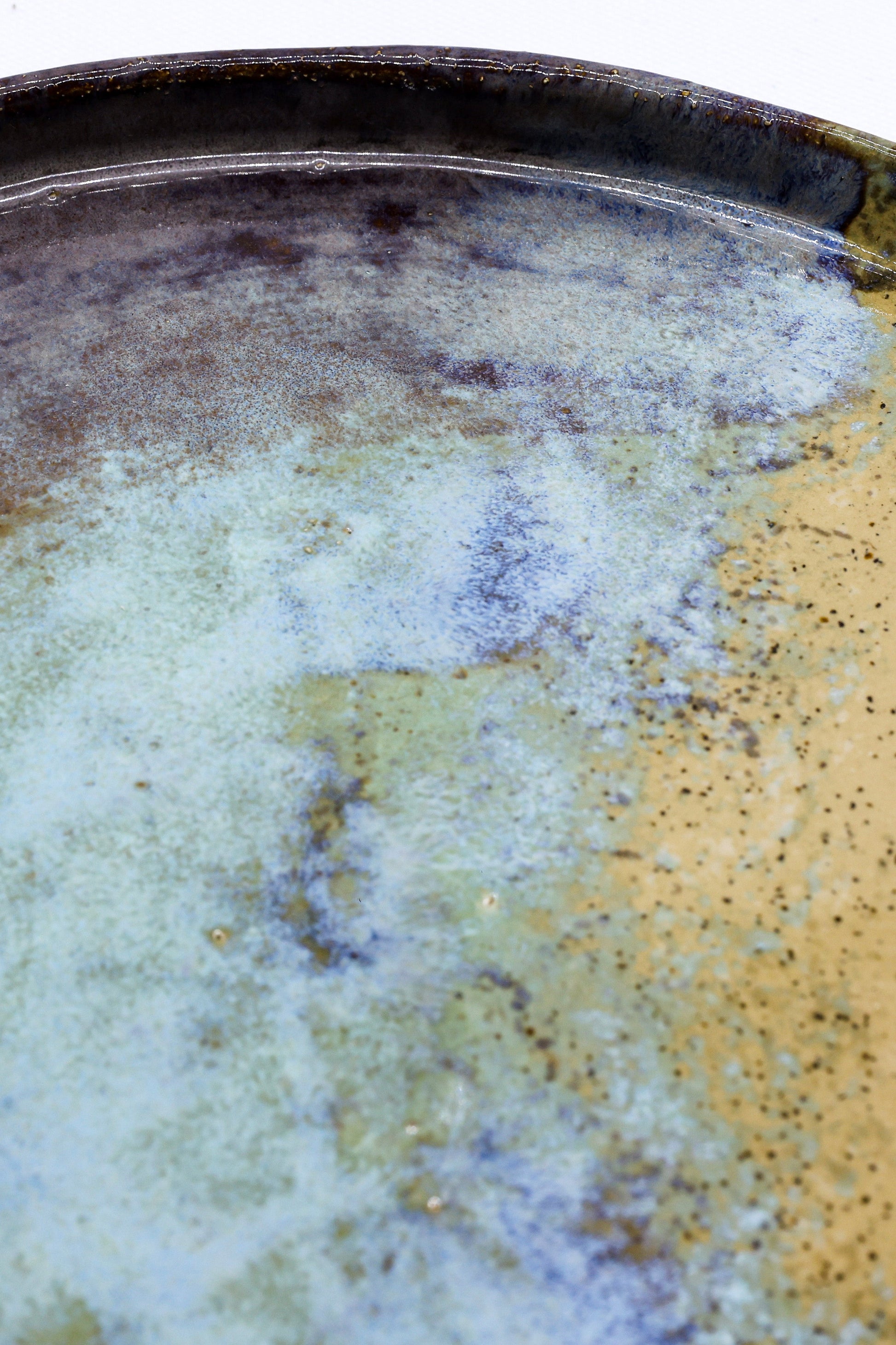 27 cm Dark Blue Stoneware Dinner Plate Handmade Ceramic