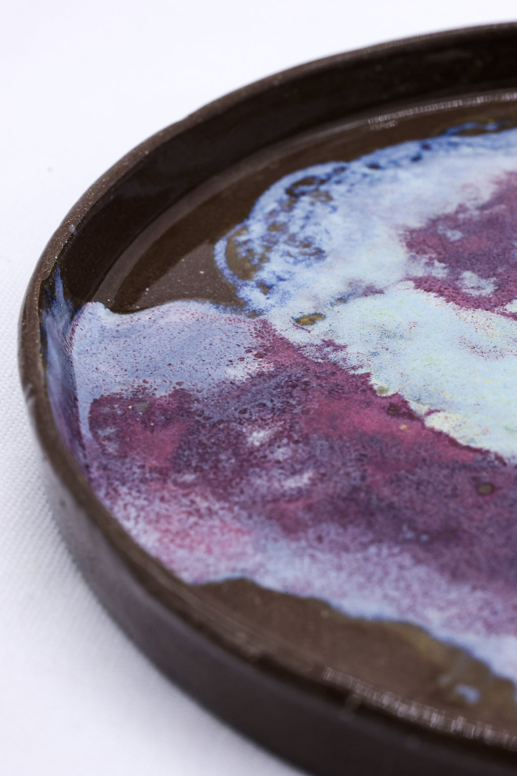 23cm Nebula Smoked Grey Handmade Stoneware Dinner Plate